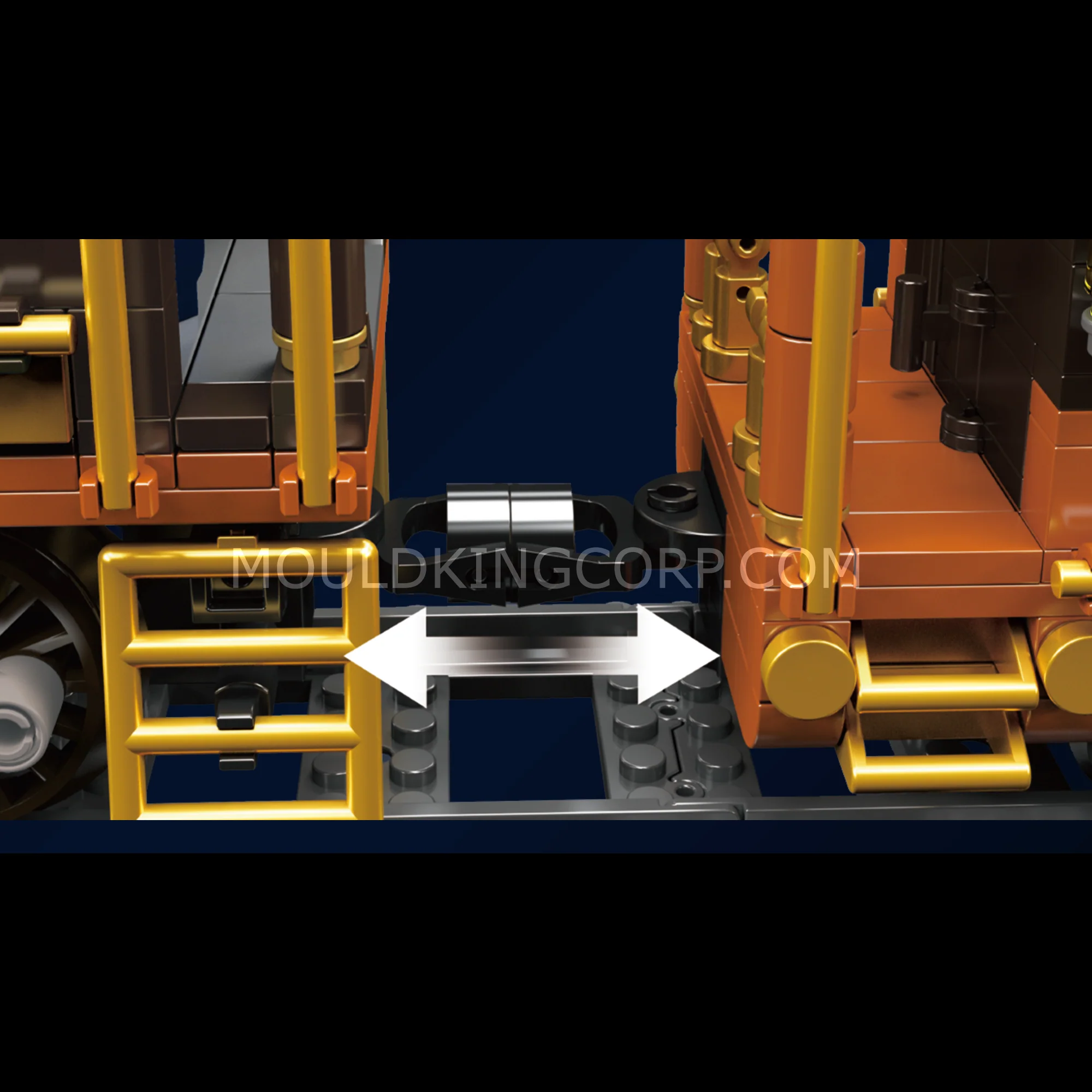 Mould King 12046 Steampunk Steam Train Building Set | 1,954 Pcs - Image 3