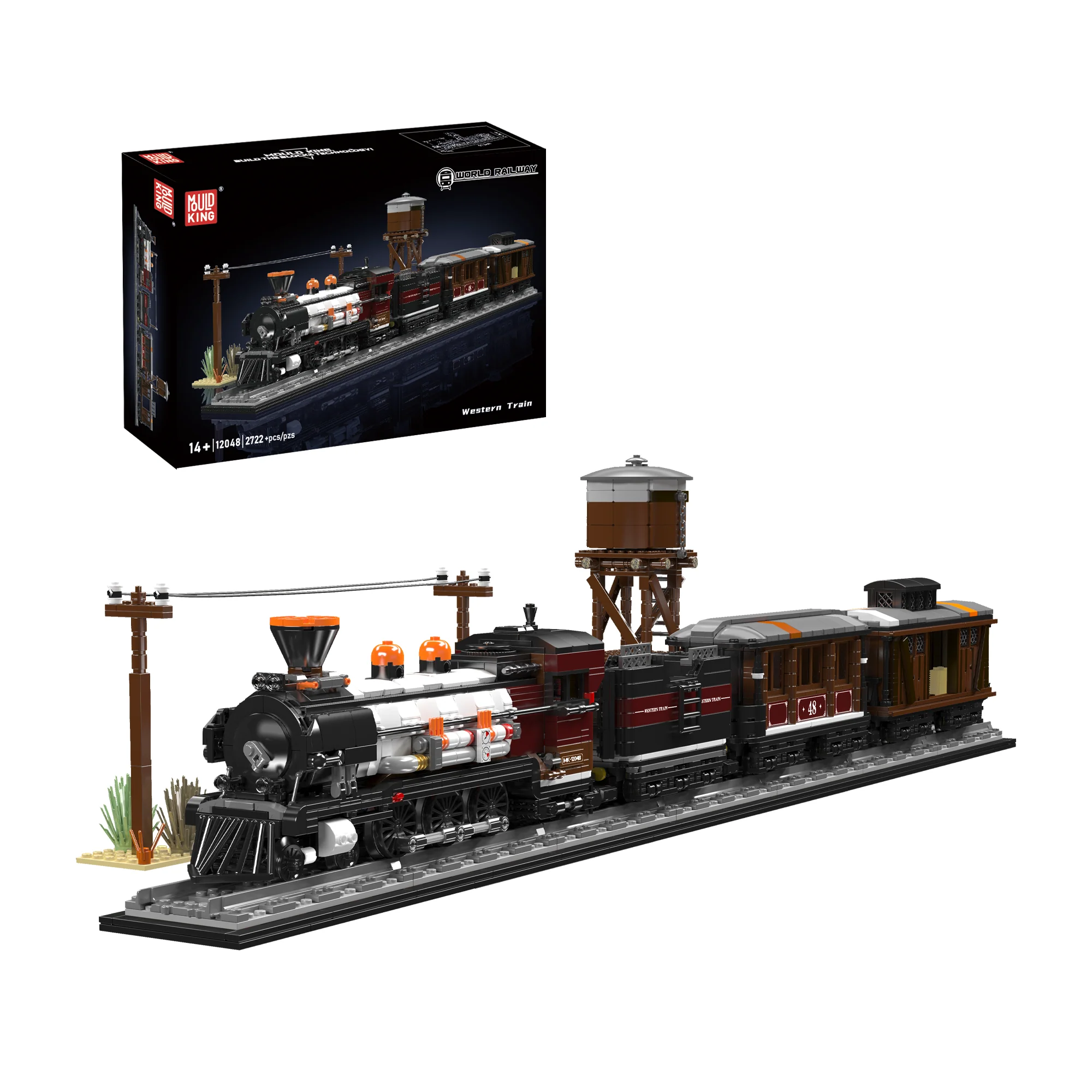 Mould King 12048 Western Steam Express locomotive Building Set | 2,722 Pcs