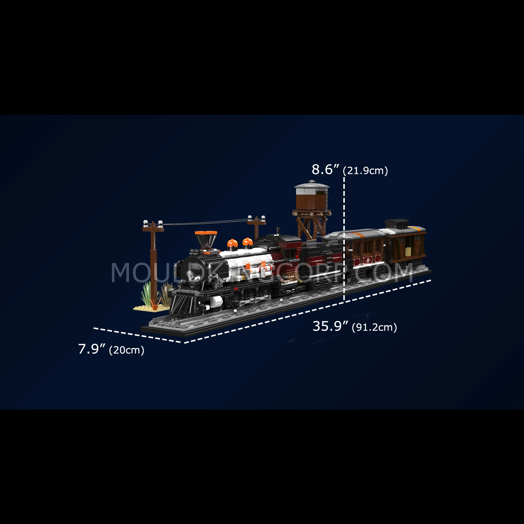 Mould King 12048 Western Steam Express locomotive Building Set | 2,722 Pcs - Image 6