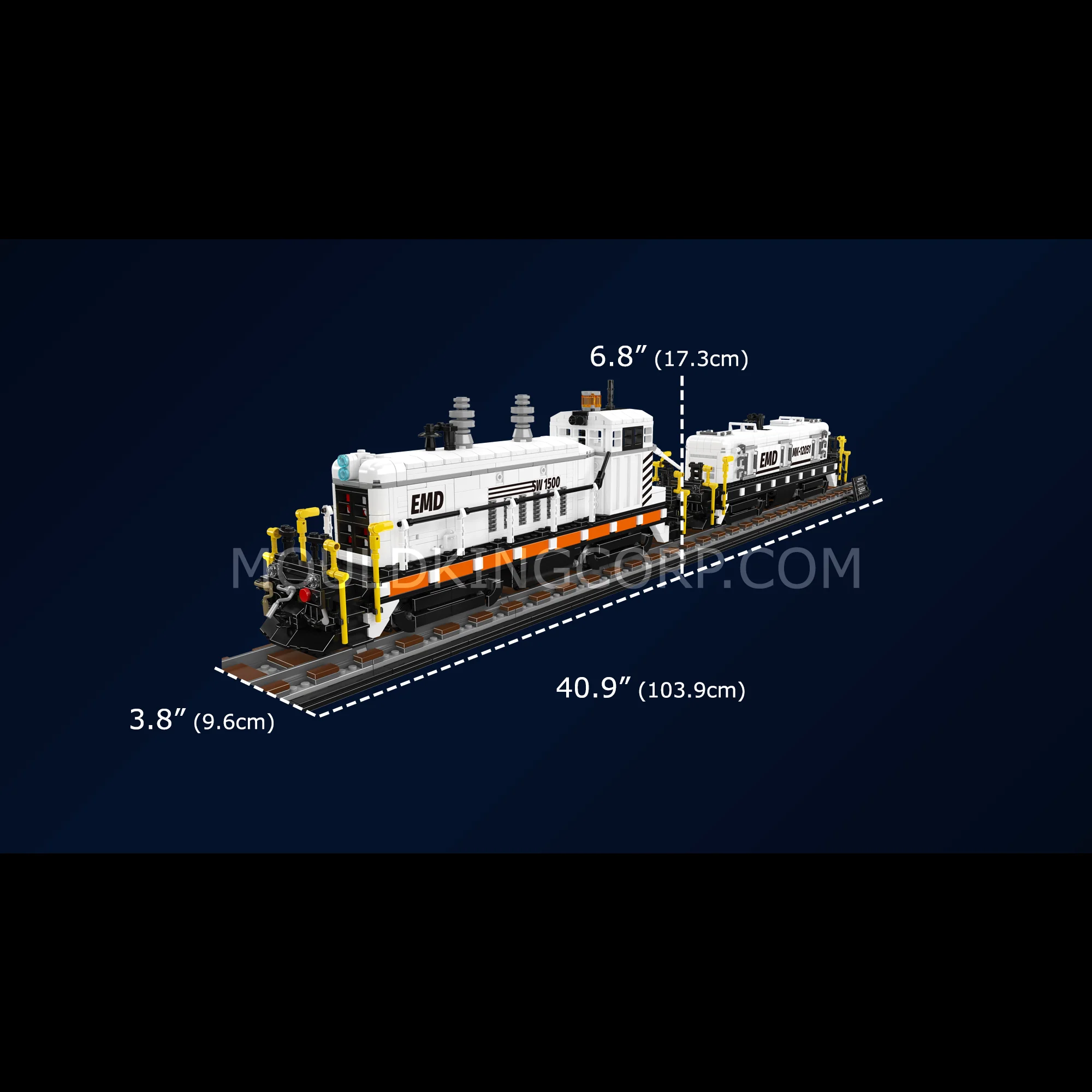 Mould King 12051 EMD SW1500 Switcher Building Set | 2,462 Pcs - Image 6