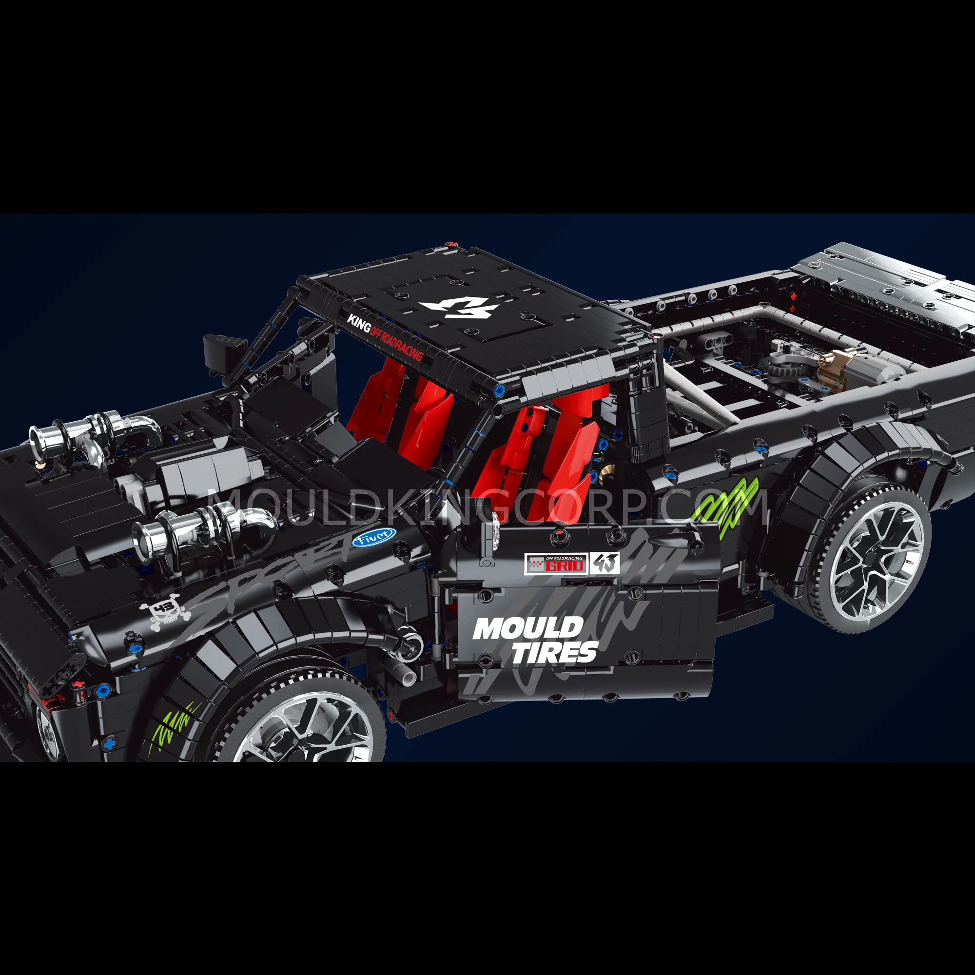 Mould King 13082S Remote Controlled Twin Turbochargers American Muscle Car | 3695 Pcs - Image 3