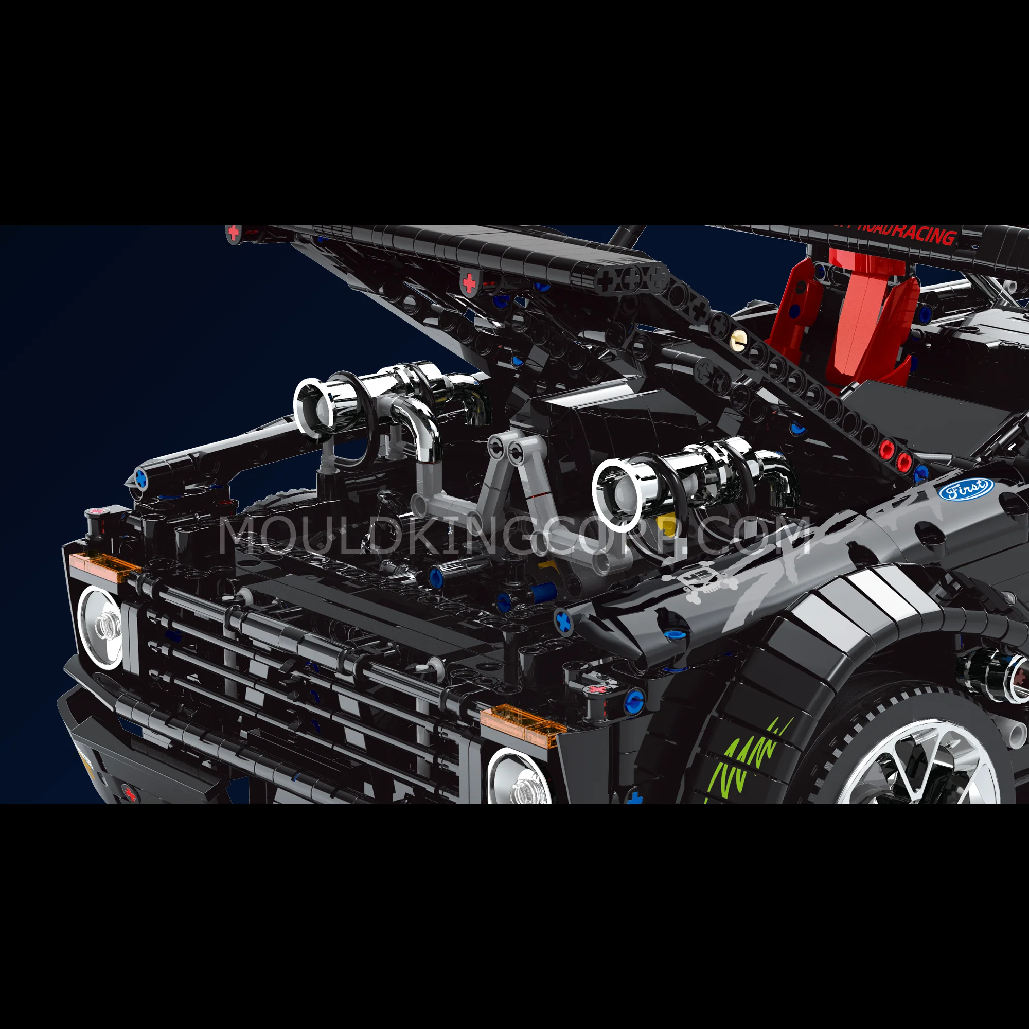 Mould King 13082S Remote Controlled Twin Turbochargers American Muscle Car | 3695 Pcs - Image 4