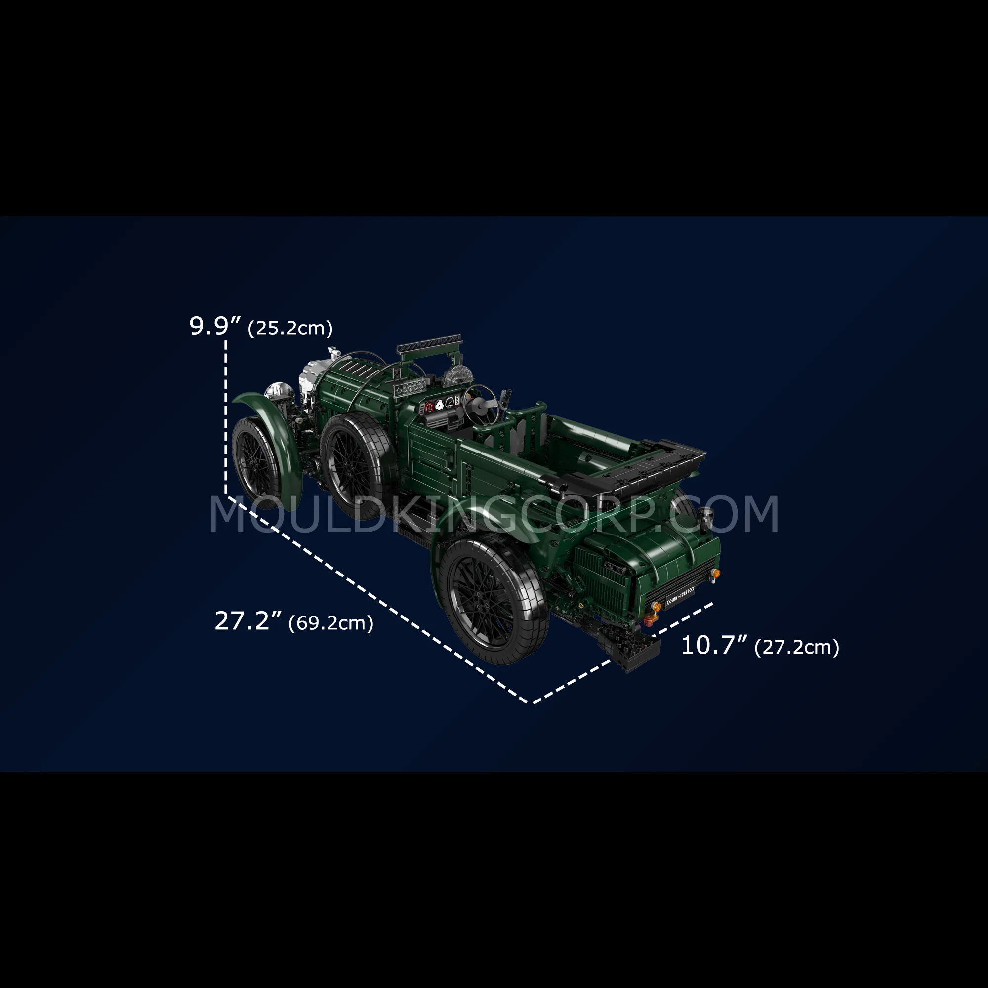Mould King 13191 Remote Control 4.5-litre 1927-31 Blower Car Building Set | 3,918 Pcs - Image 6