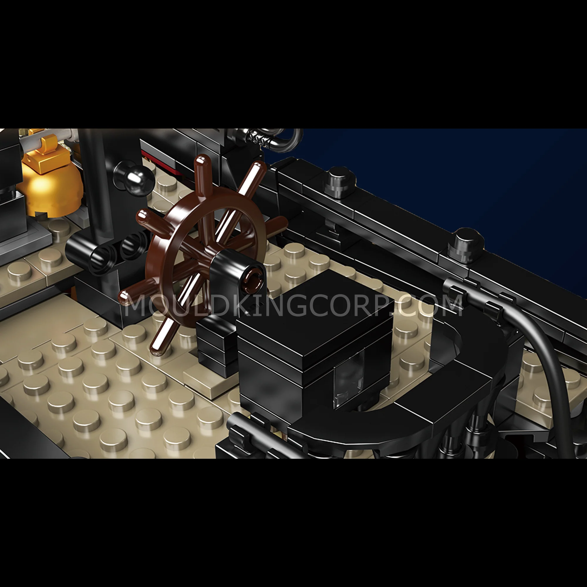 Mould King 13199 Black Pirates Ship Model Building Set | 3,180 PCS - Image 3