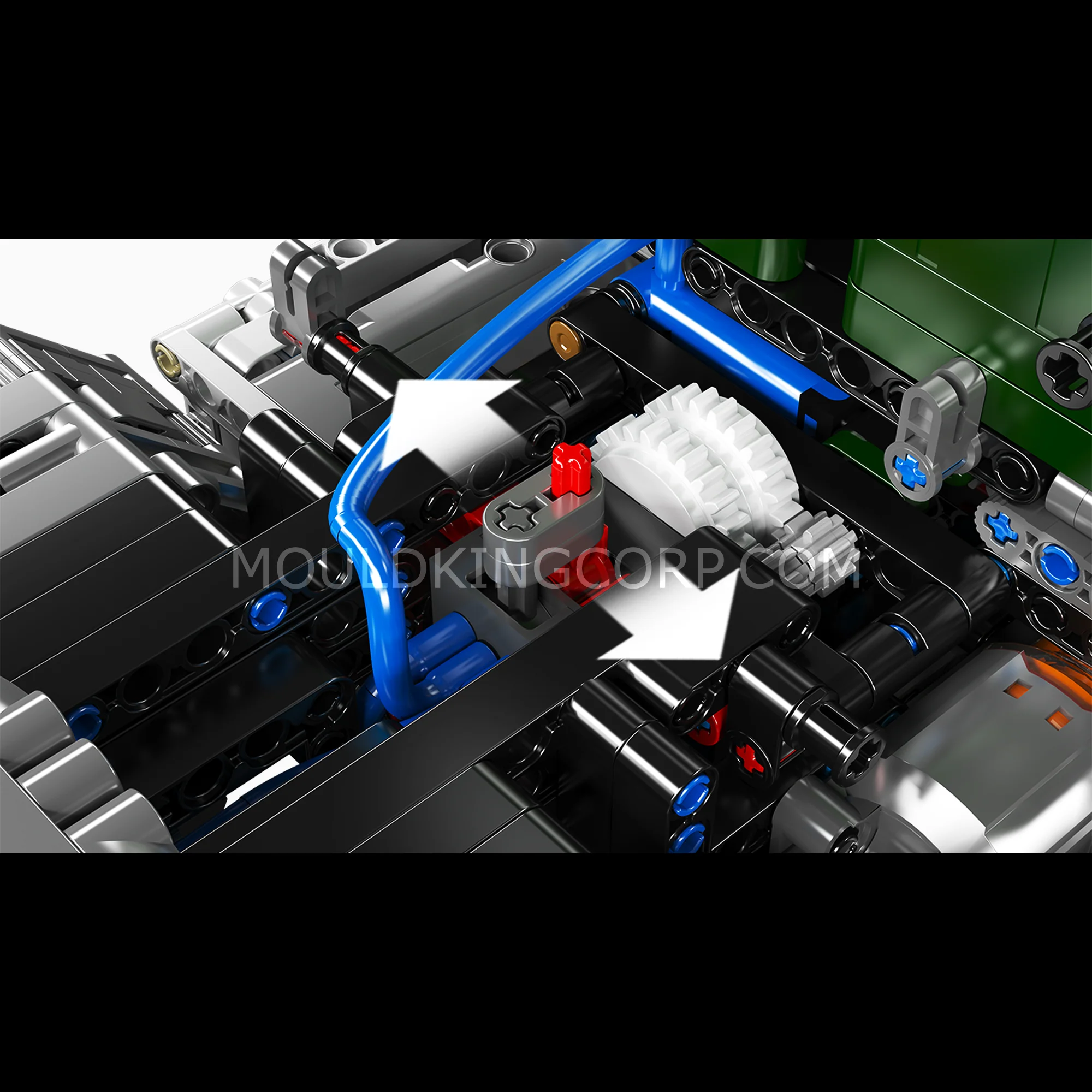 Mould King 13202 1970s American Cabover Truck Building Set | 2,181 Pcs - Image 4
