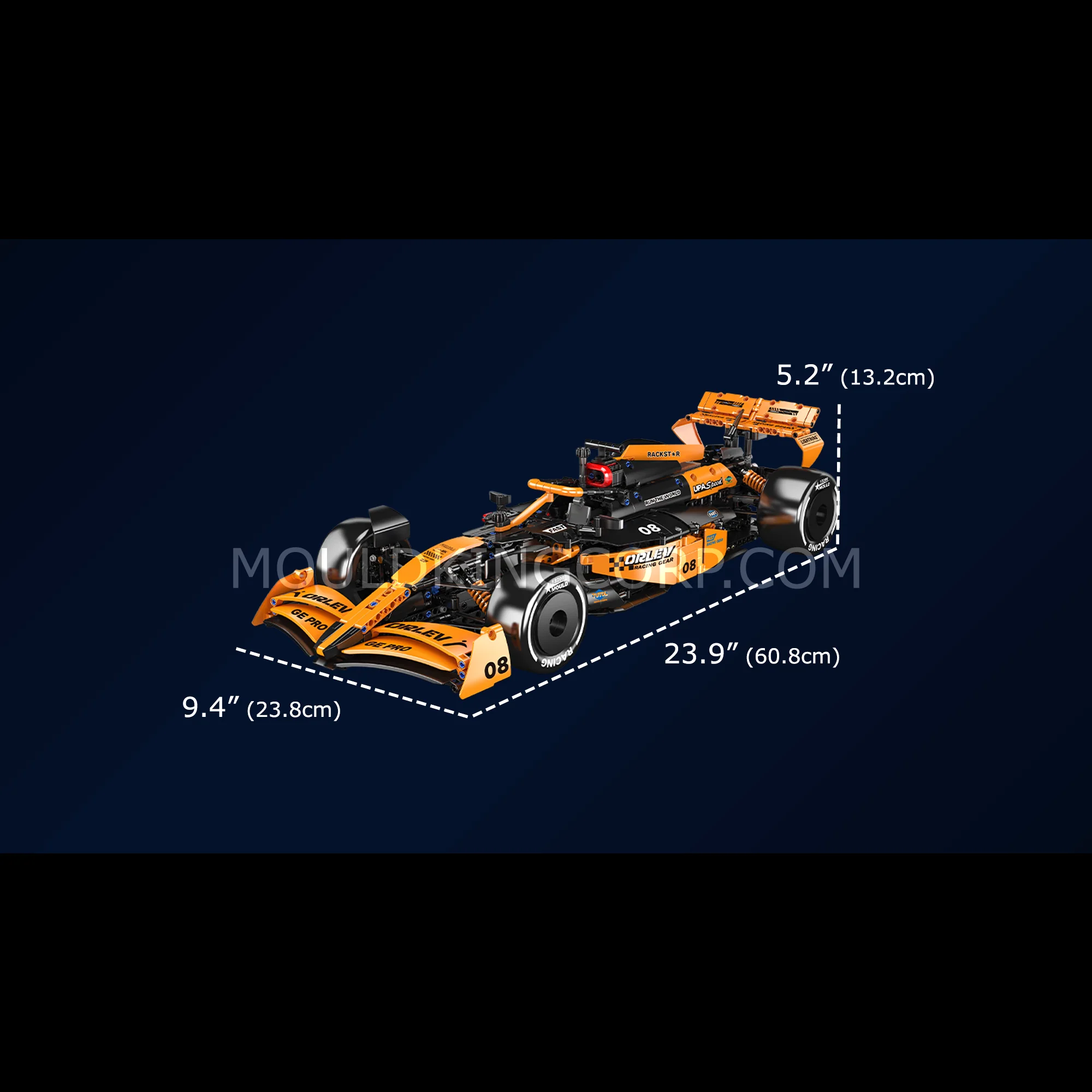 Mould King 13208 1:8 Scale MCL Racing Car Model Building Set | 1,480 PCS - Image 6