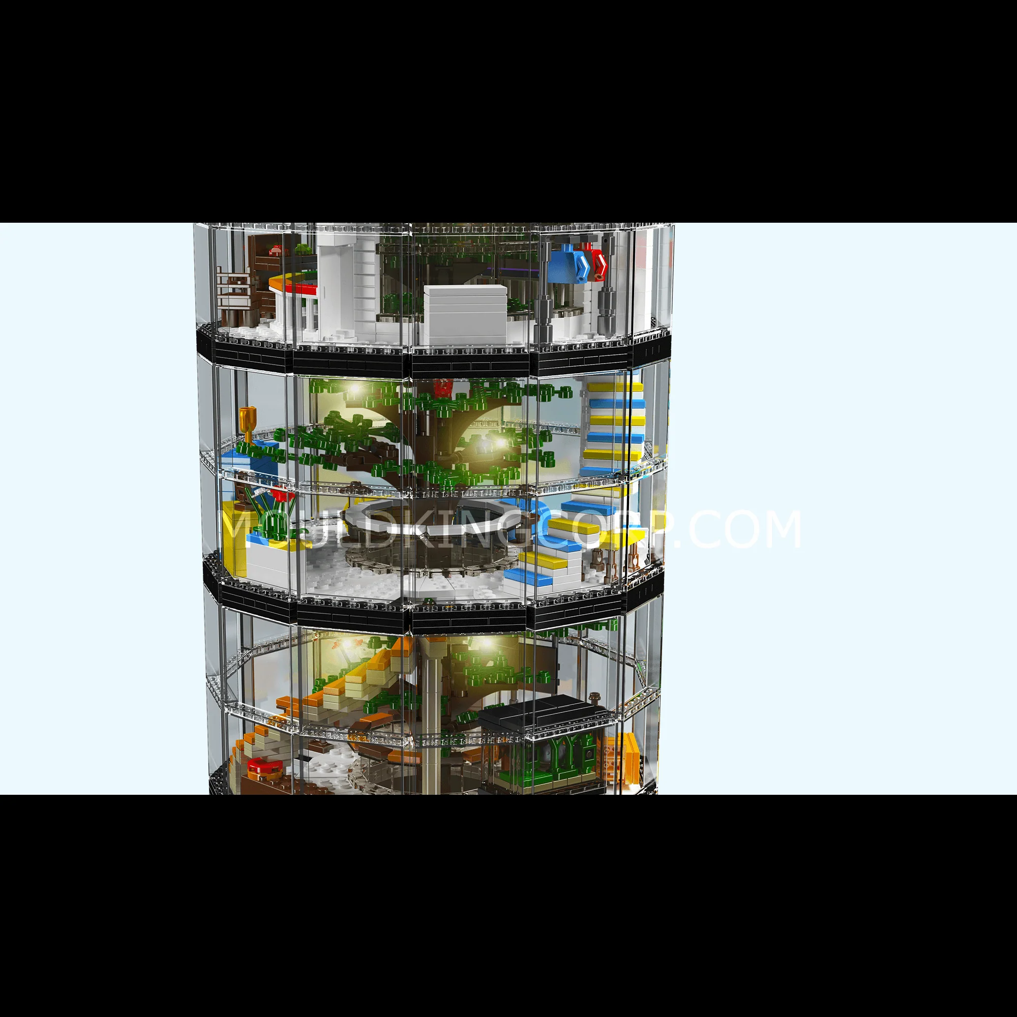 Mould King 16013 Transparent Urban Oasis Building Set | 3,466 Pcs - Image 4