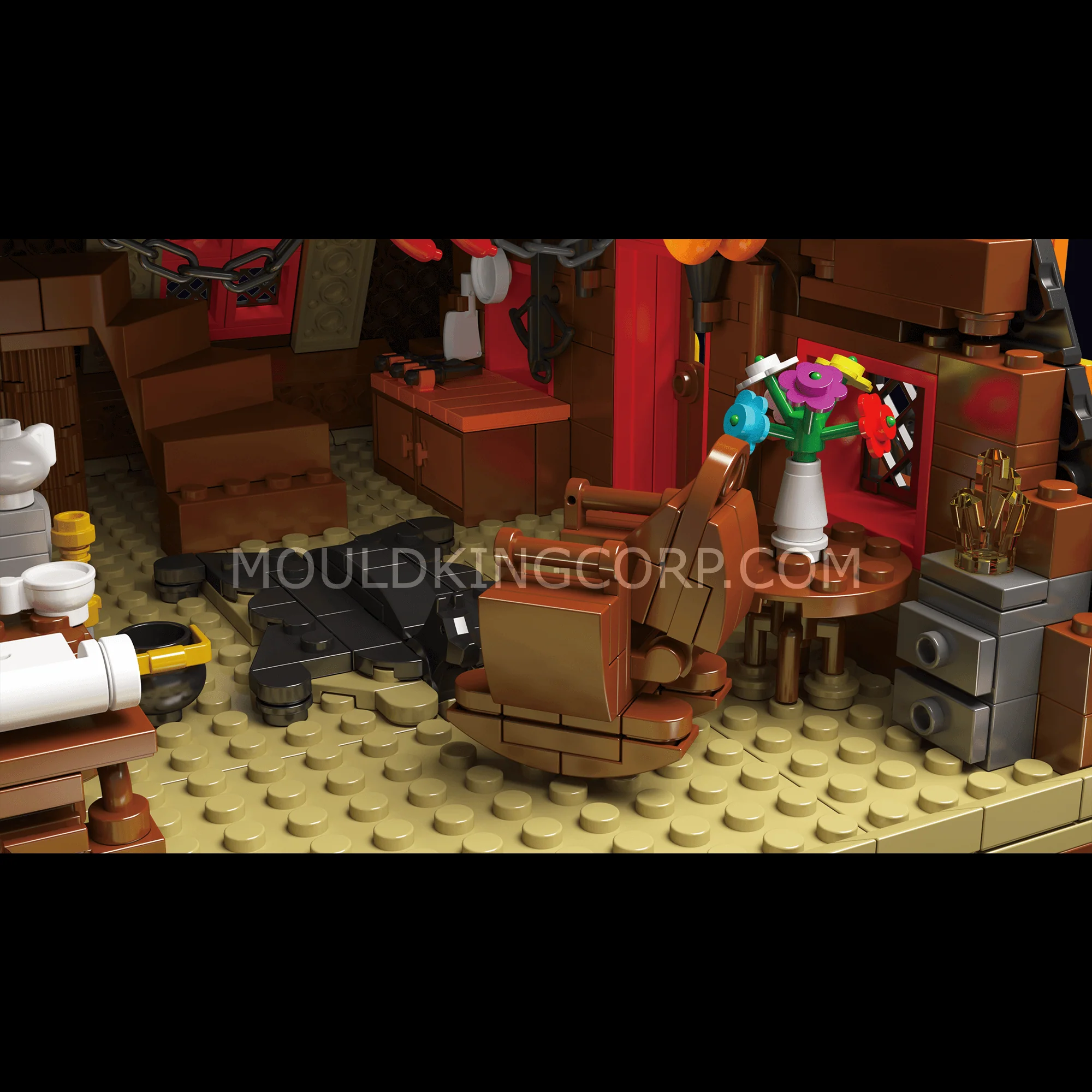 Mould King 16053 Cabin in The Woods Building Toy Set | 3,398 PCS - Image 4