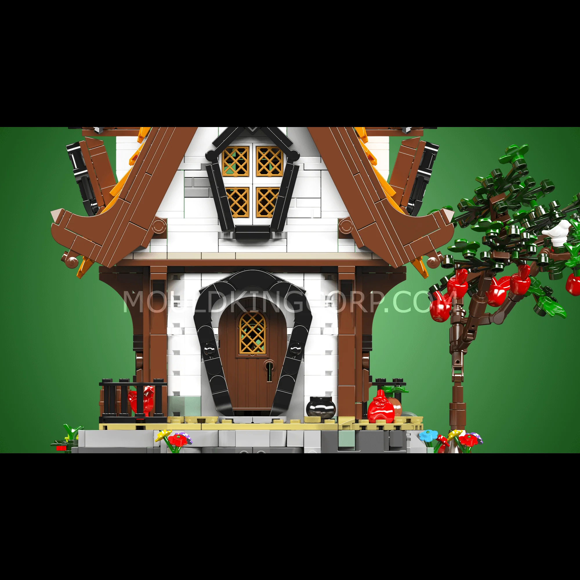 Mould King 16054 Medieval World Log Cabin Building Set | 2,192 Pcs - Image 4