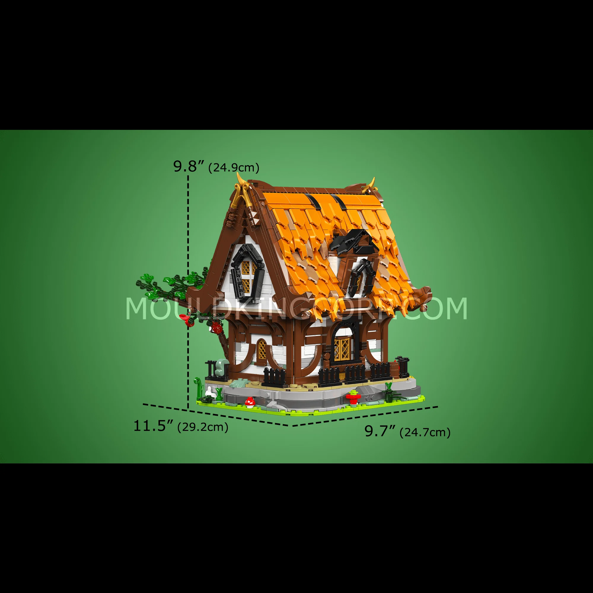 Mould King 16054 Medieval World Log Cabin Building Set | 2,192 Pcs - Image 6