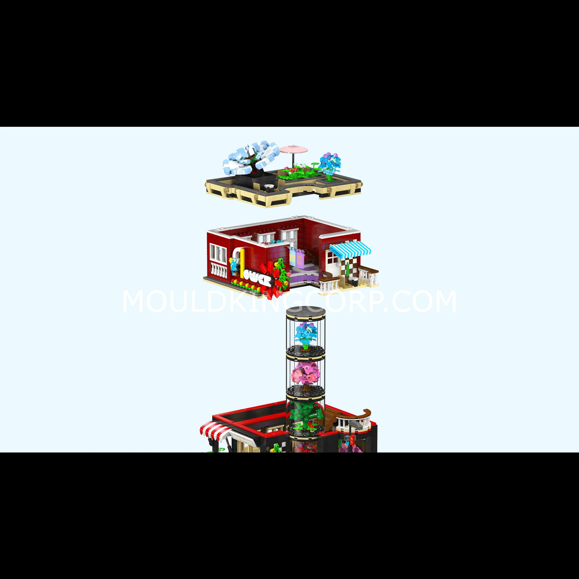 Mould King 16056 NovaTown Flower Shop Building Set | 2,291 Pcs - Image 5