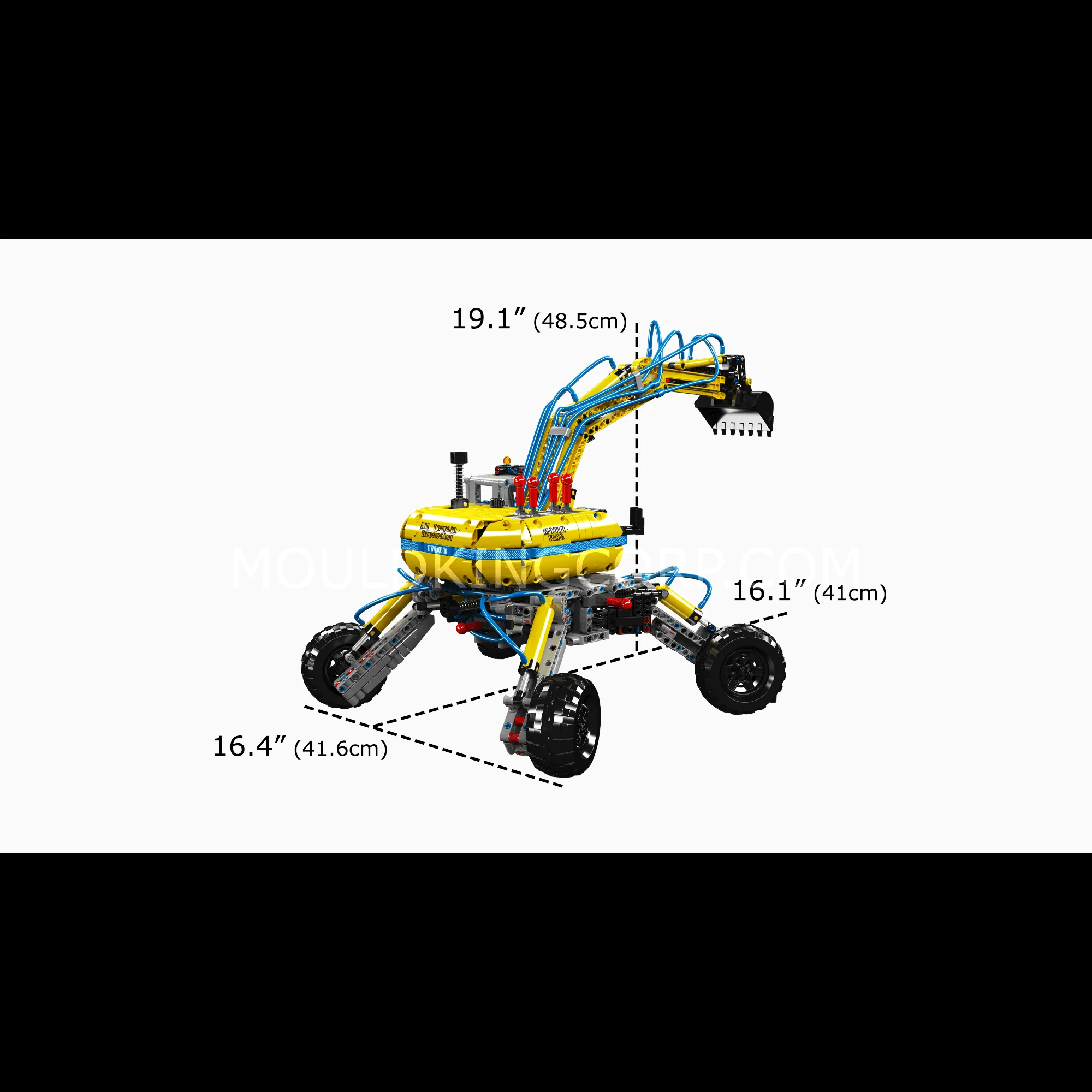 Mould King 17060 All-Terrain Excavator Building Set | 1,392 Pcs - Image 6