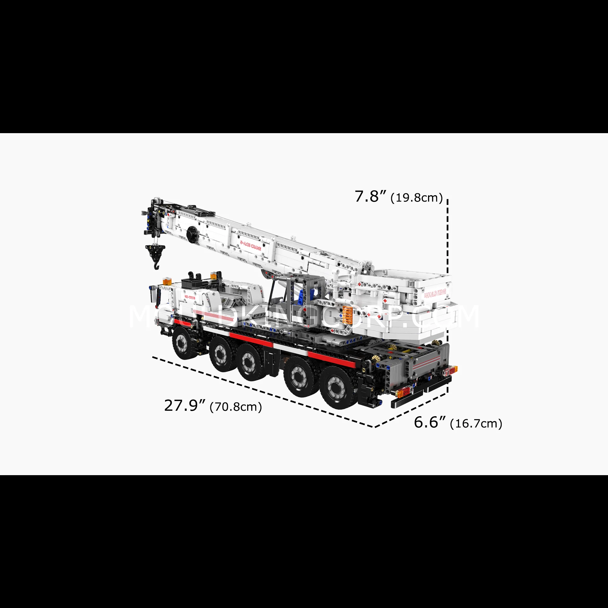 Mould King 17075 Remote-Controlled LTM 1110 Crane Truck Building Set | 3,248 Pcs - Image 6