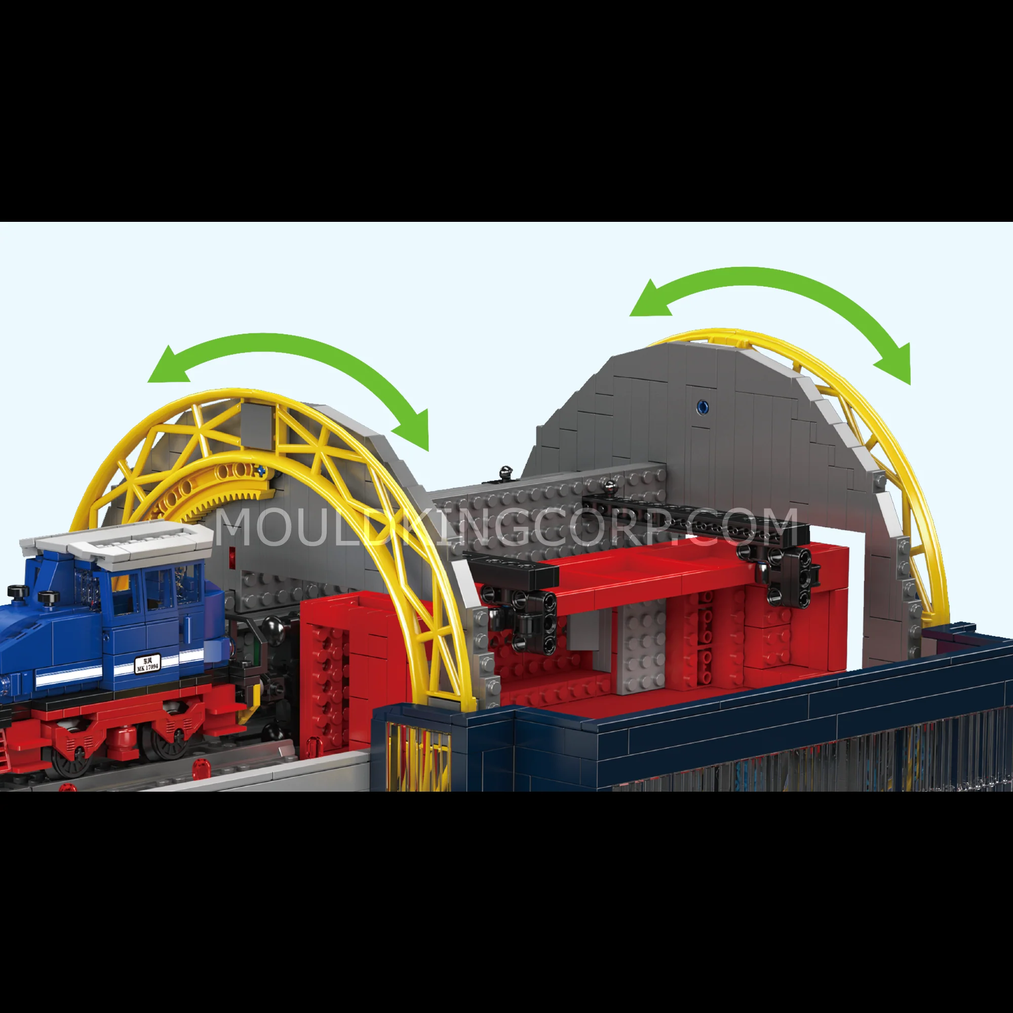 Mould King 17094 Railcar Rotary Dumper Engineering Building Set | 2,830 Pcs - Image 2
