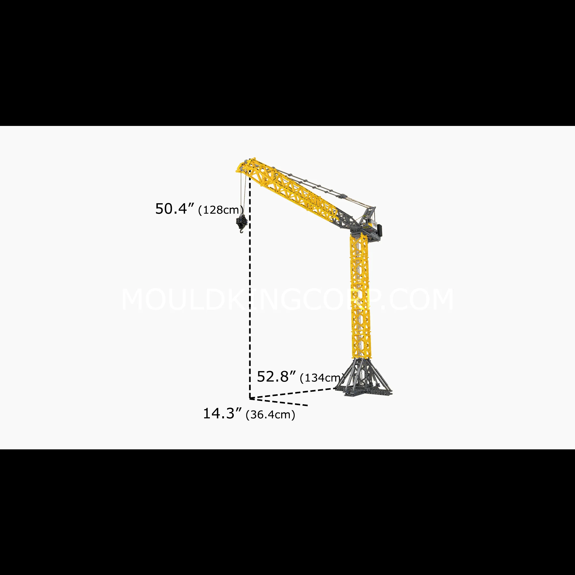 Mould King 17096 Luffing Jib Tower Crane Building Set | 2,565 Pcs - Image 6