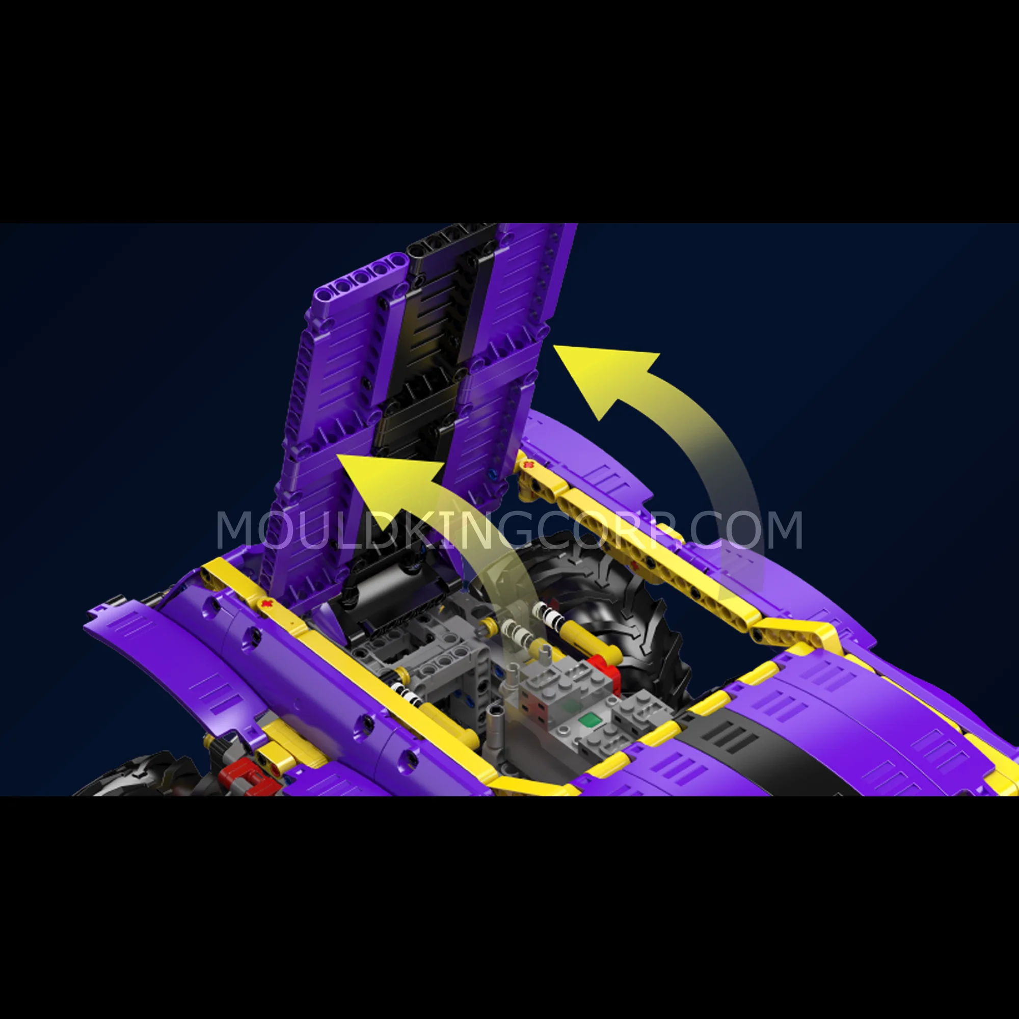 Mould King 18009 Purple Gold Tiger 6x6 Climbing Truck RC Building Set | 2,014 Pcs - Image 2