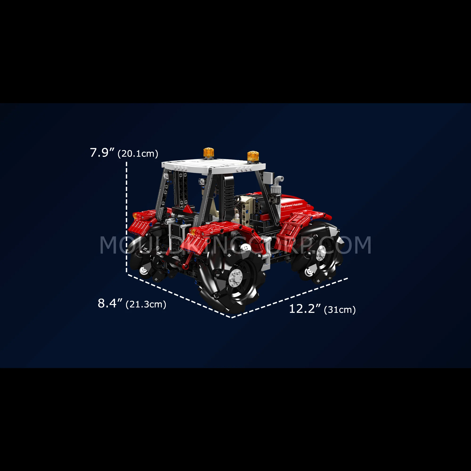 Mould King 18037 Mecanum Drive Remote Controlled Tractor Building Set | 1,392 Pcs - Image 6