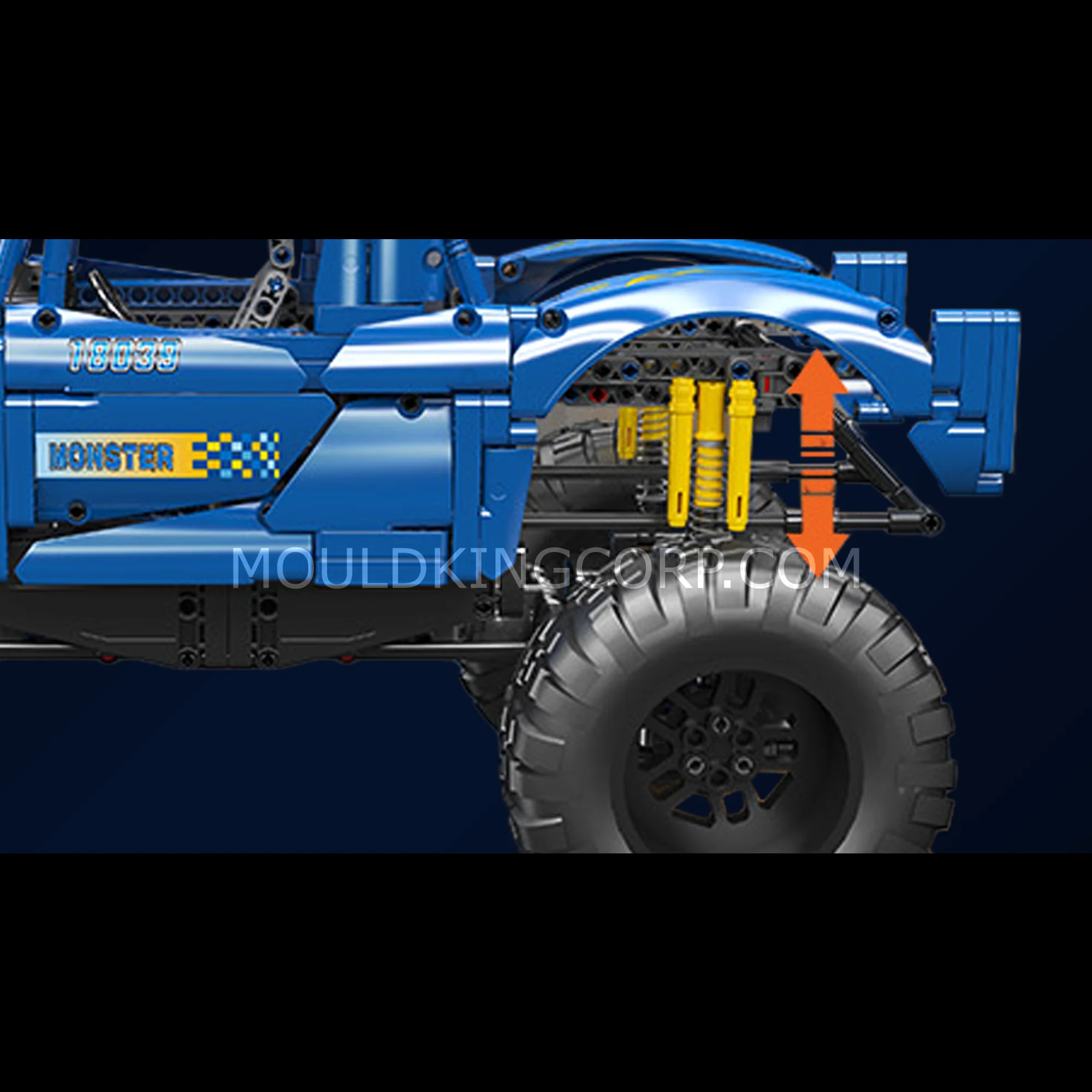 Mould King 18039 Remote Controlled Monster Off-Road Truck Building Set | 1,454 Pcs - Image 4