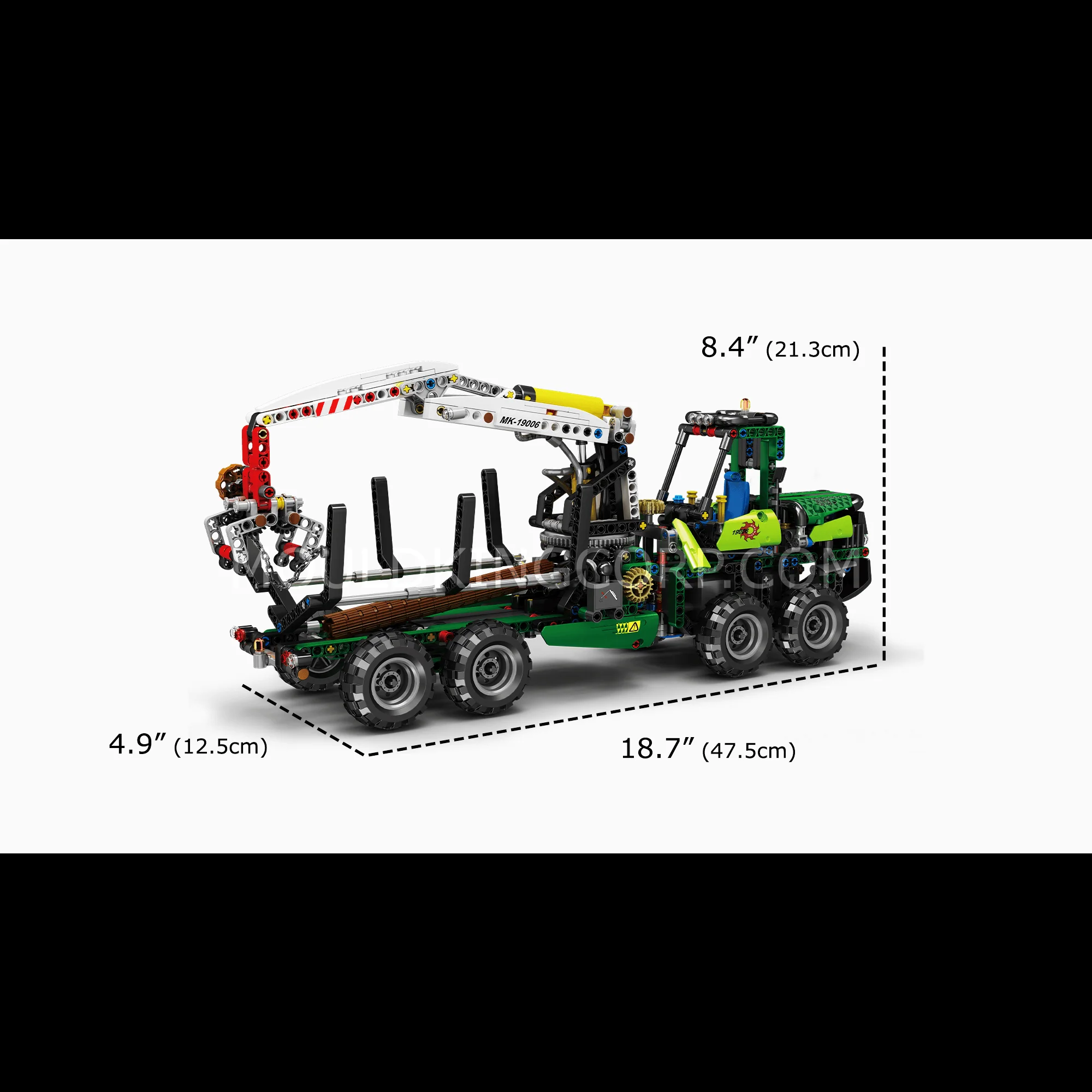 Mould King 19006 Pneumatic Logging Truck Building Set | 938 Pcs - Image 6