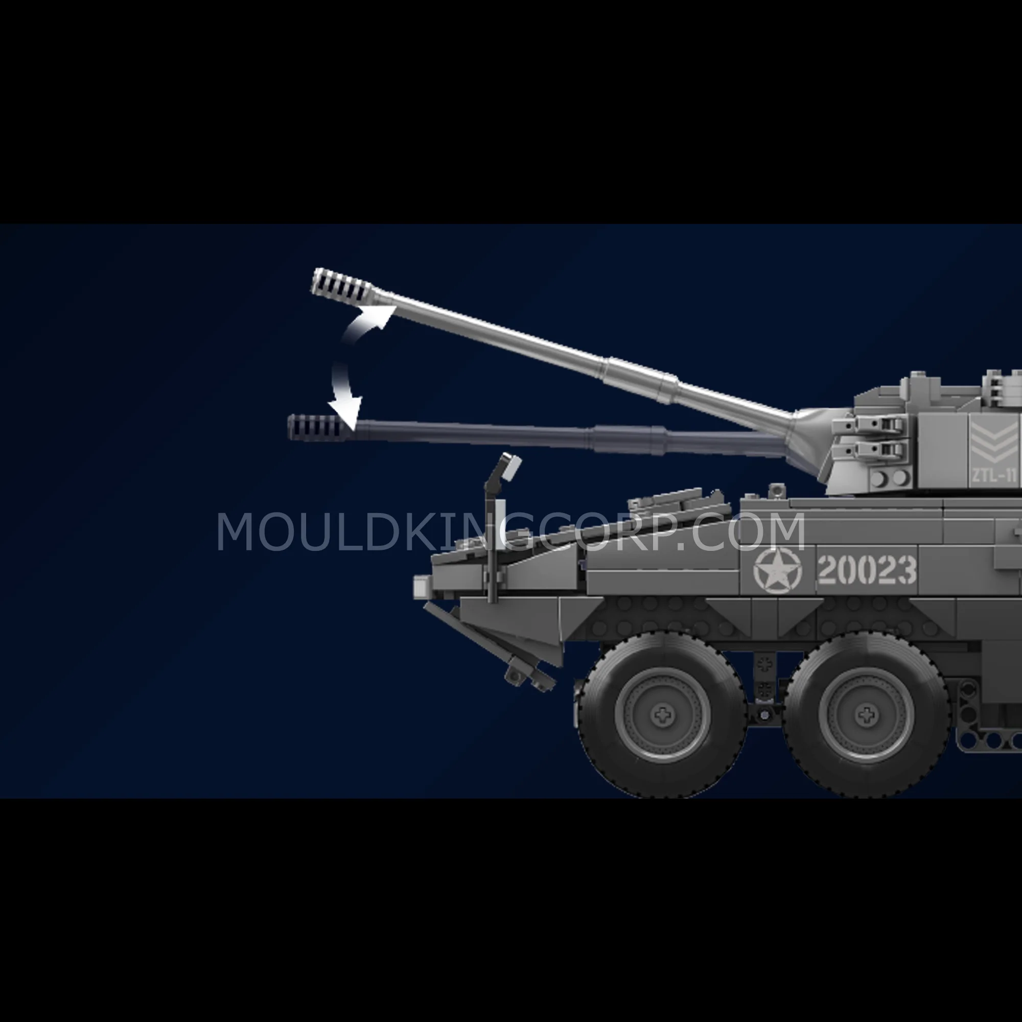 Mould King 20023 ZTL-11 Wheeled Assault Vehicle Building Set | 1,293 Pcs - Image 2