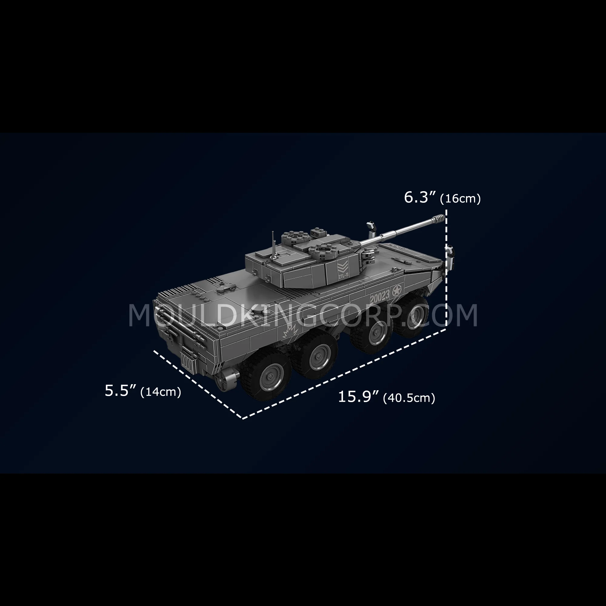 Mould King 20023 ZTL-11 Wheeled Assault Vehicle Building Set | 1,293 Pcs - Image 6