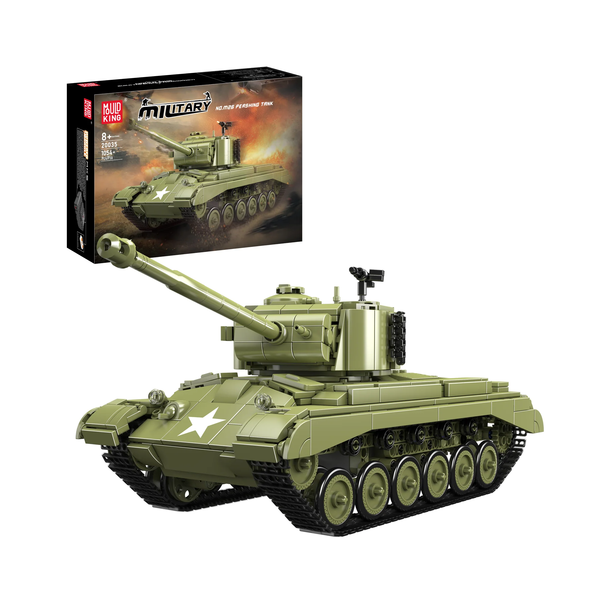 Mould King 20035 M26 Heavy Tank Building Set | 1,054 Pcs