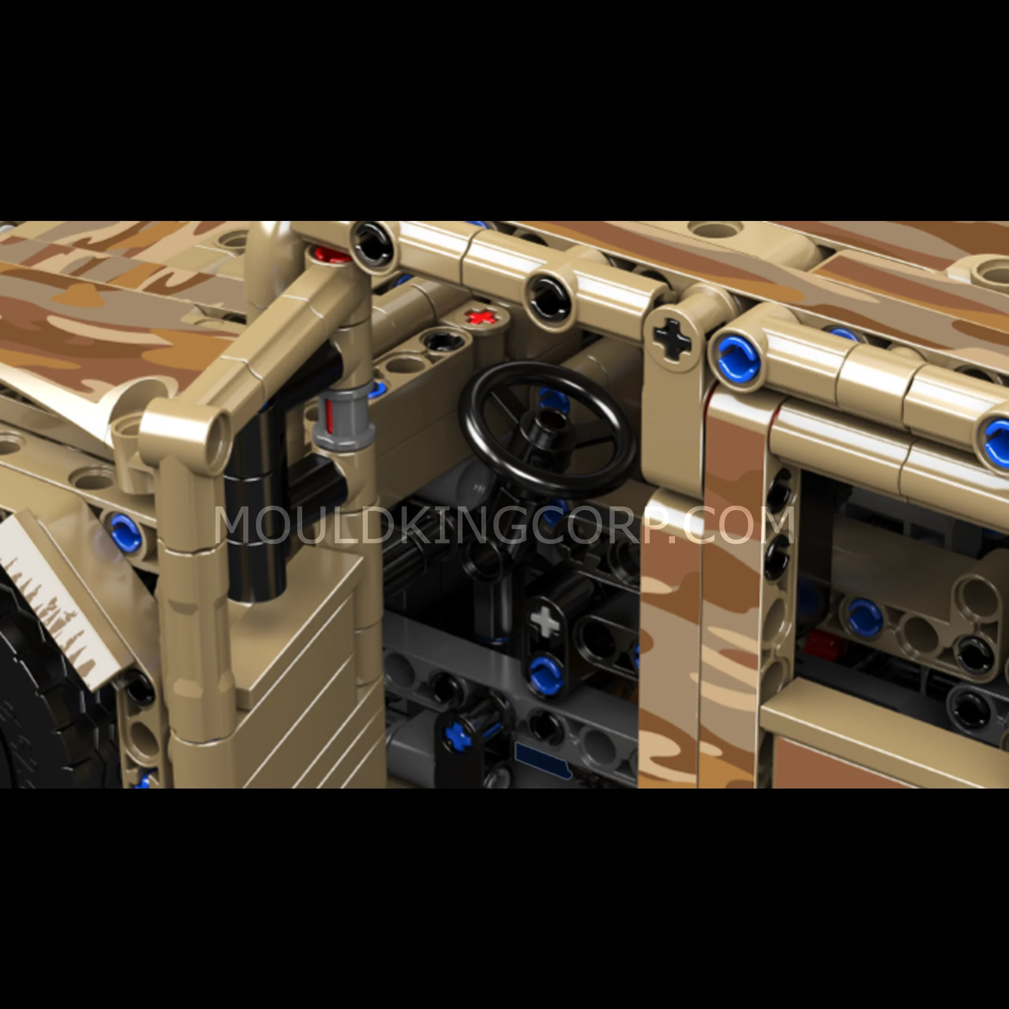 Mould King 20047 Remote-Controlled Desert Tracked Humvee Building Set | 2,094 Pcs - Image 2