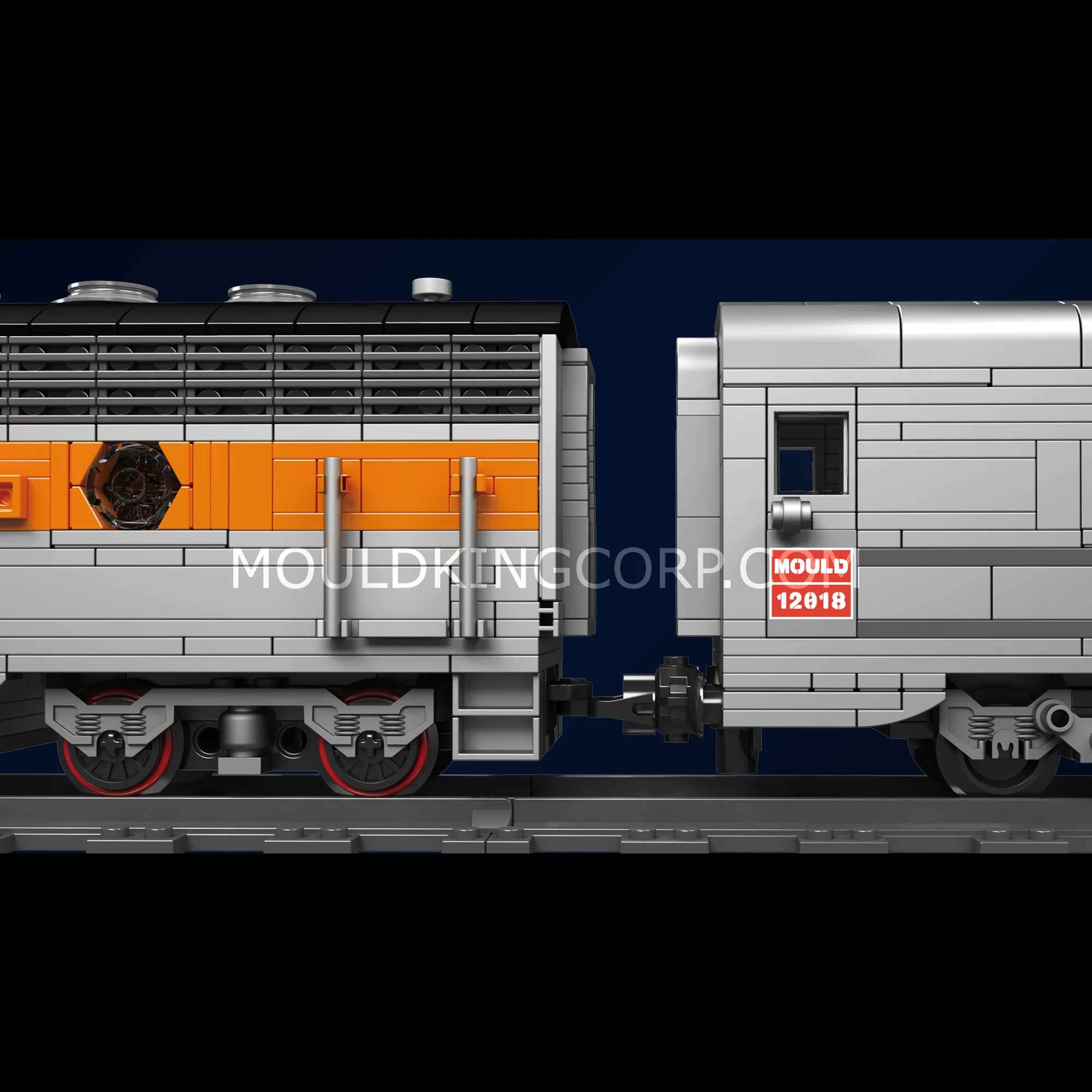 Mould King 12018 USA EMD F7 WP Diesel Locomotive | 1,541 Pcs - Image 3