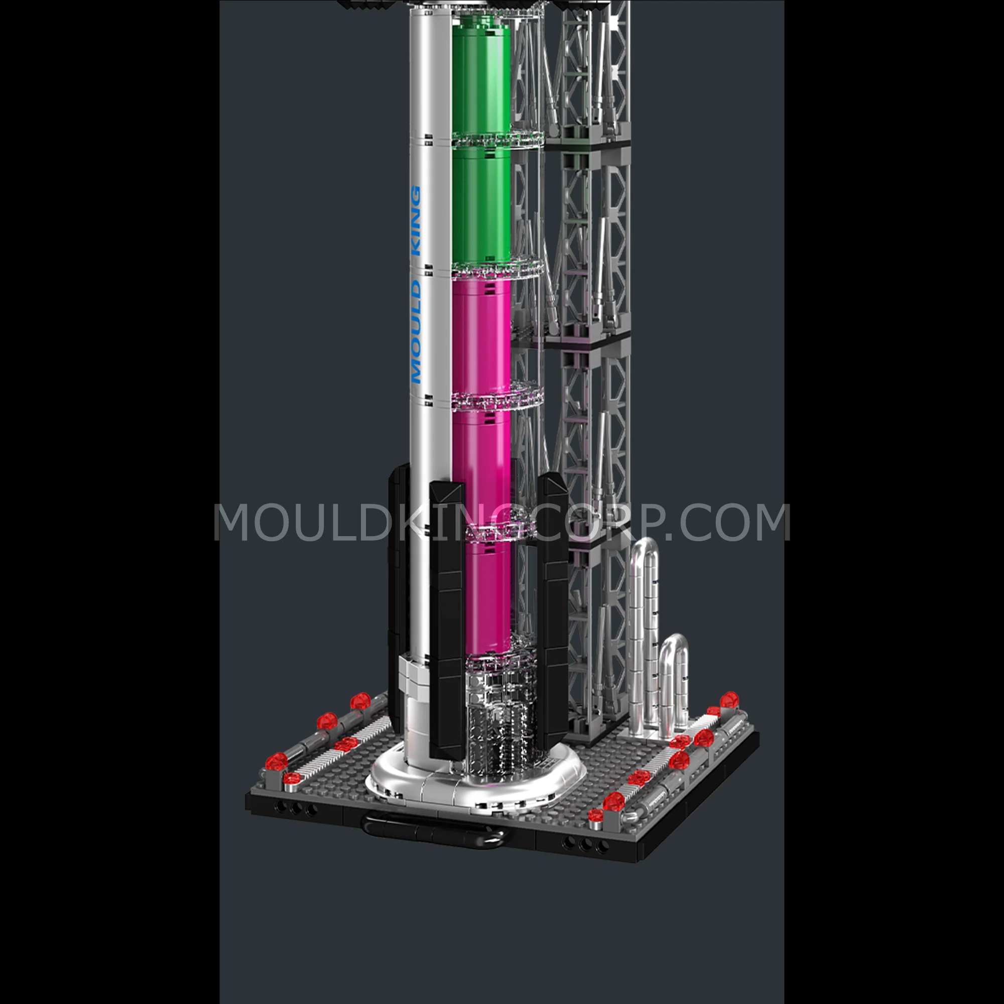 Mould King 21077 Chrome Starship & Launch Tower Building Set | 1,231 Pcs - Image 5
