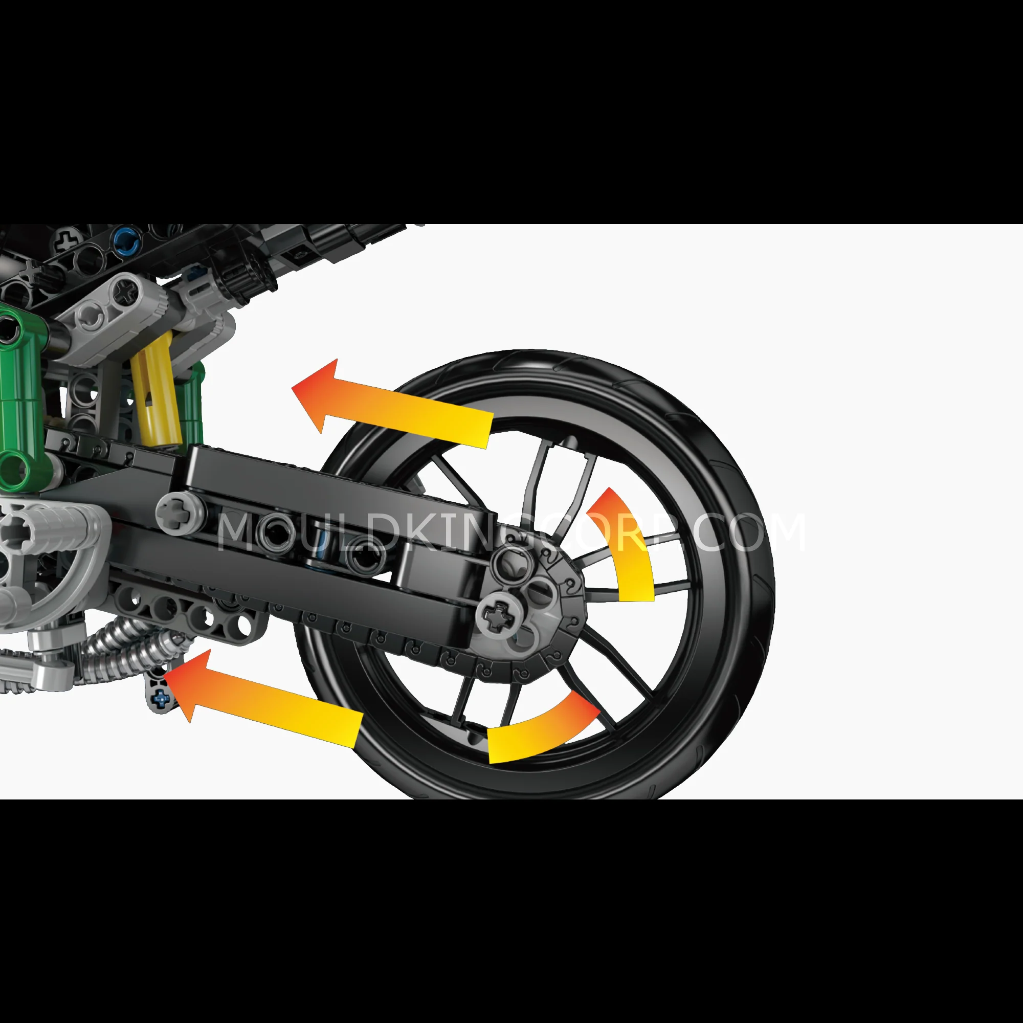 Mould King 23002 HZ-R Motorcycle Model Building Set | 656 Pcs - Image 3