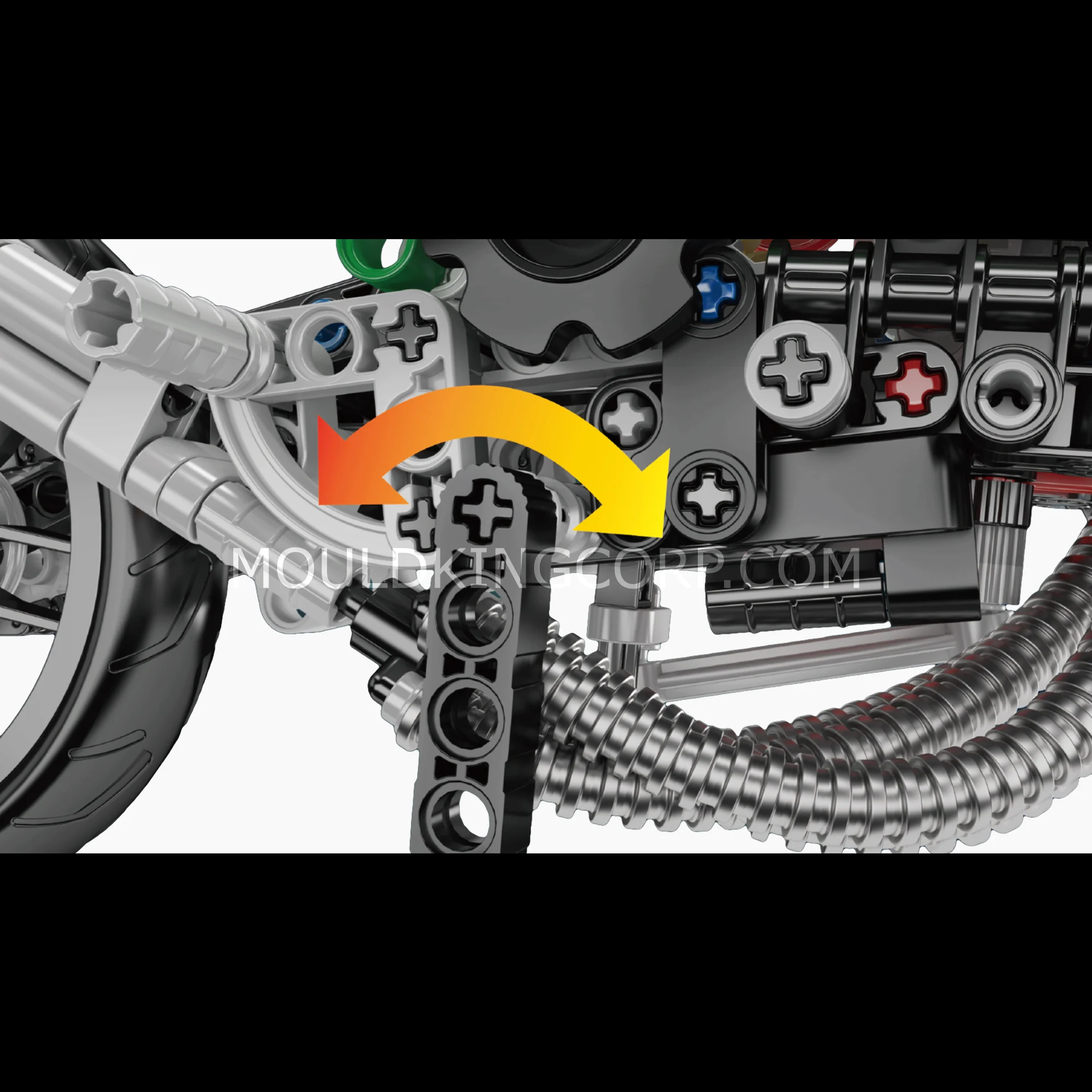 Mould King 23002 HZ-R Motorcycle Model Building Set | 656 Pcs - Image 4