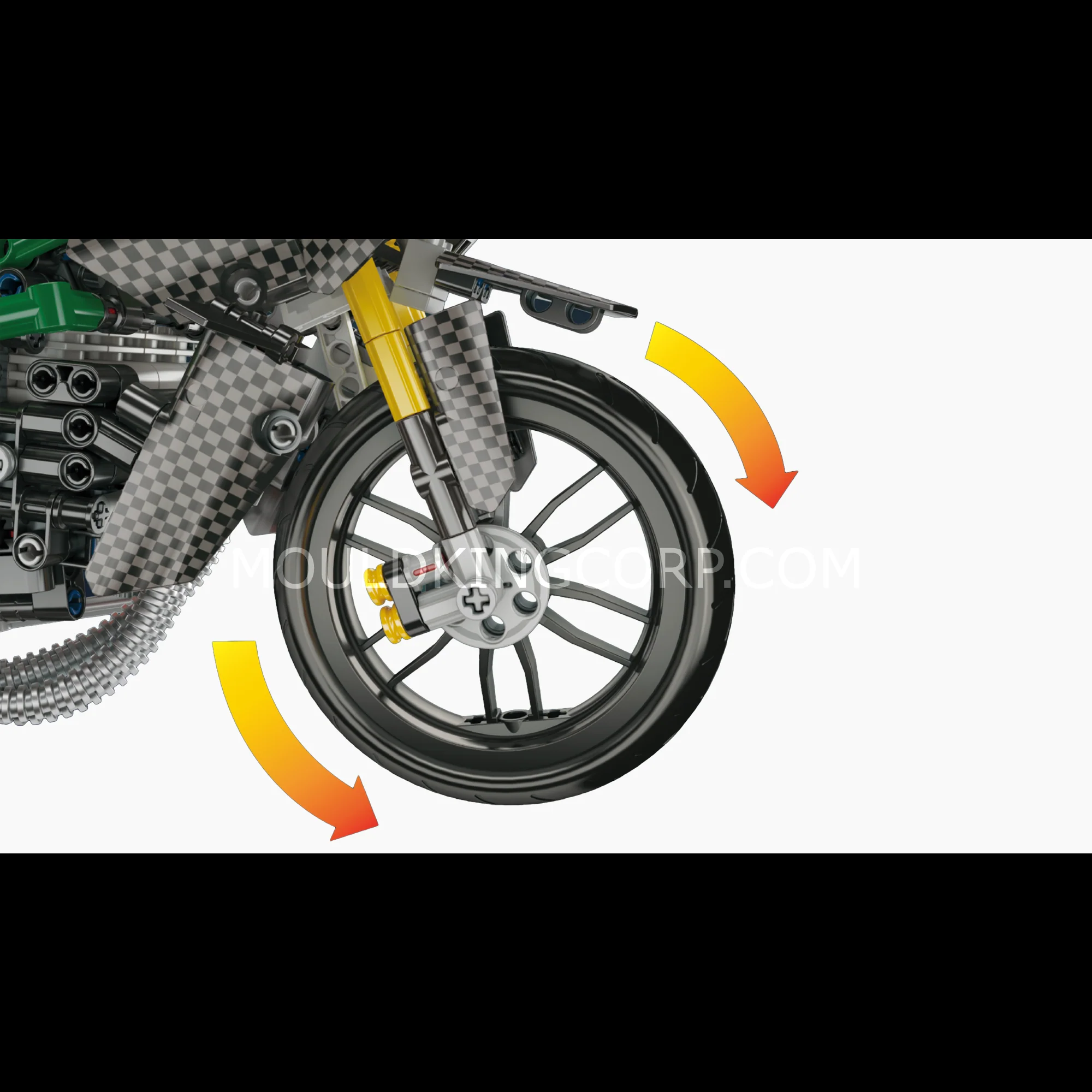 Mould King 23002 HZ-R Motorcycle Model Building Set | 656 Pcs - Image 5