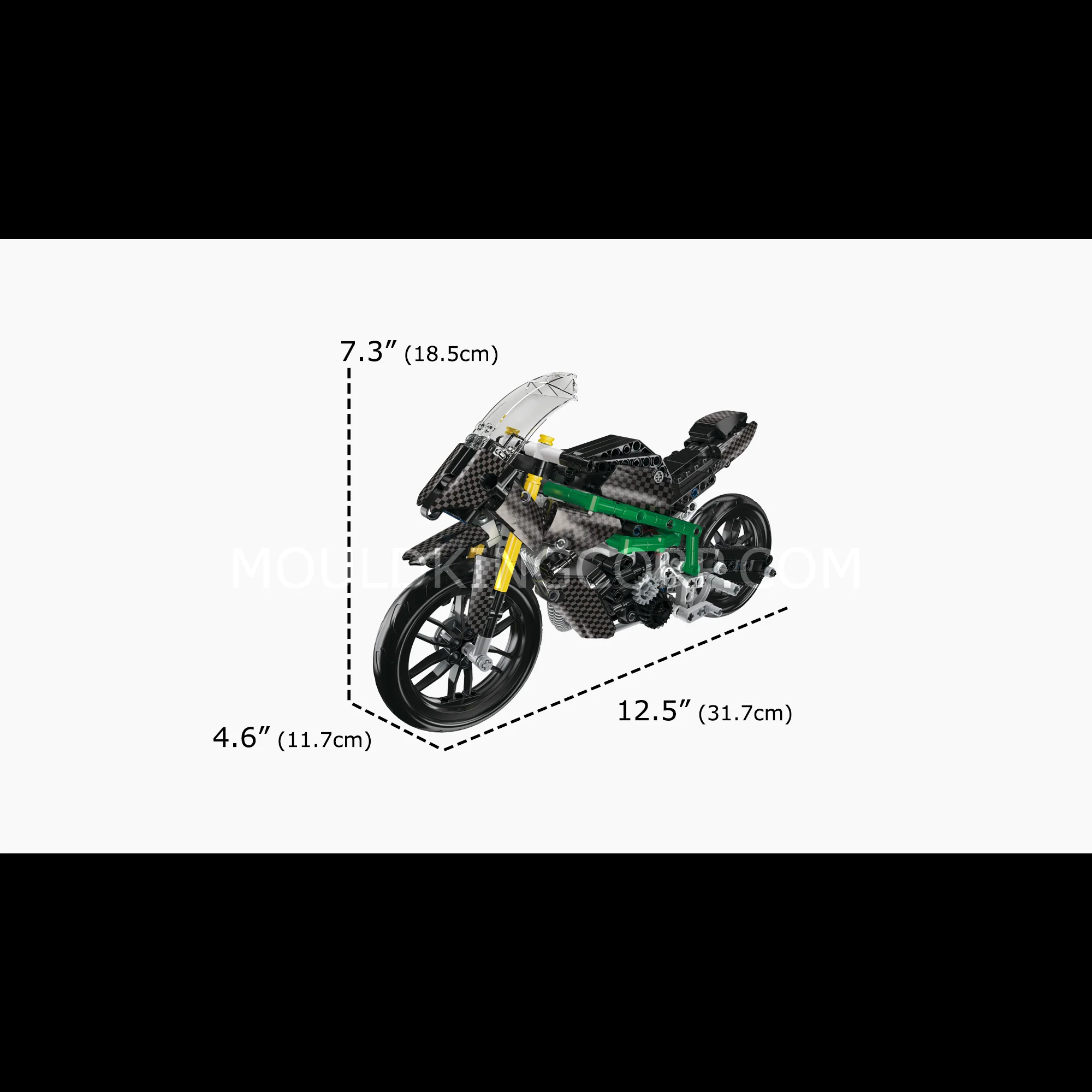 Mould King 23002 HZ-R Motorcycle Model Building Set | 656 Pcs - Image 6