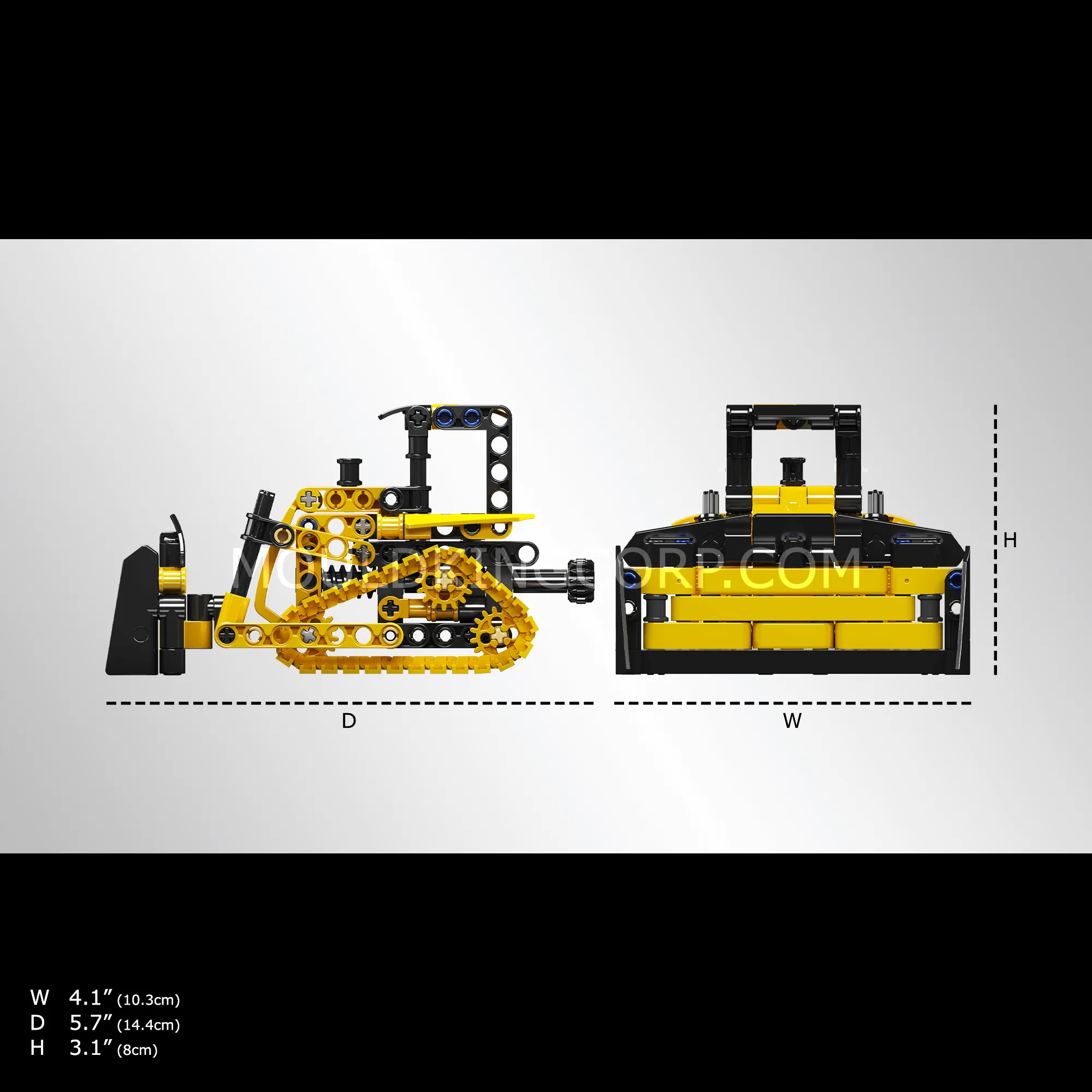 Mould King 24020 Crawler Bulldozer Building Toy Set | 244 PCS - Image 5