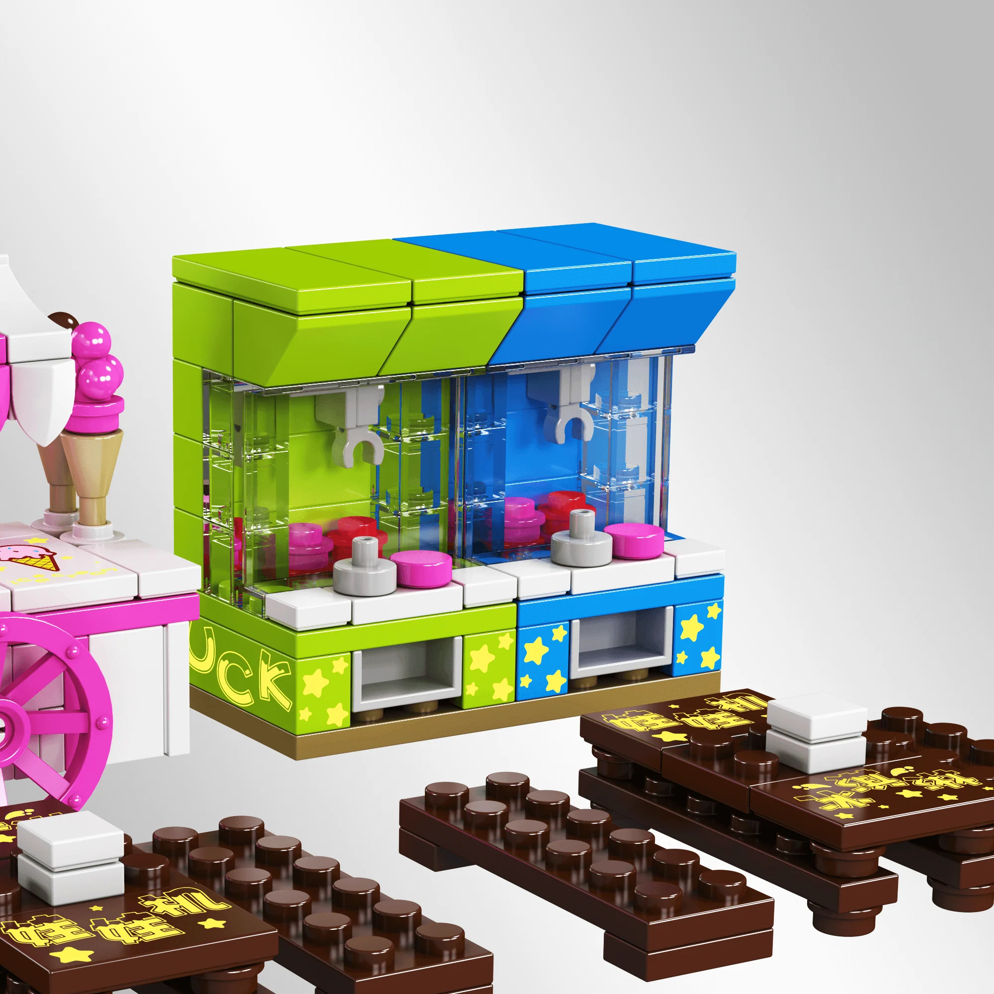 Mould King 24033 Ice Scream Truck & Claw Machine Building Set | 269 Pcs - Image 2