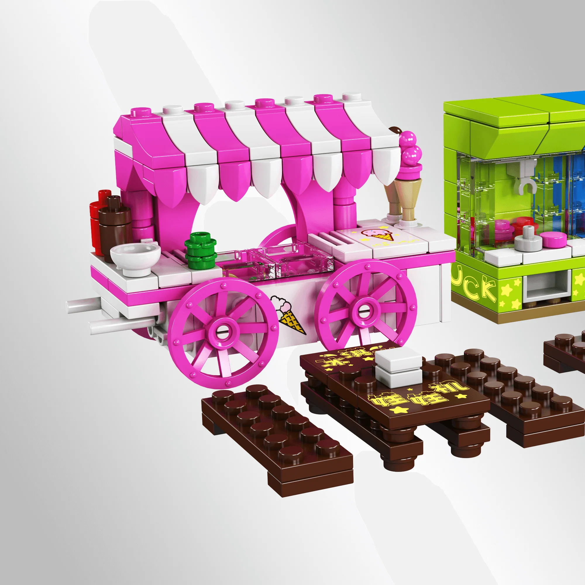 Mould King 24033 Ice Scream Truck & Claw Machine Building Set | 269 Pcs - Image 3