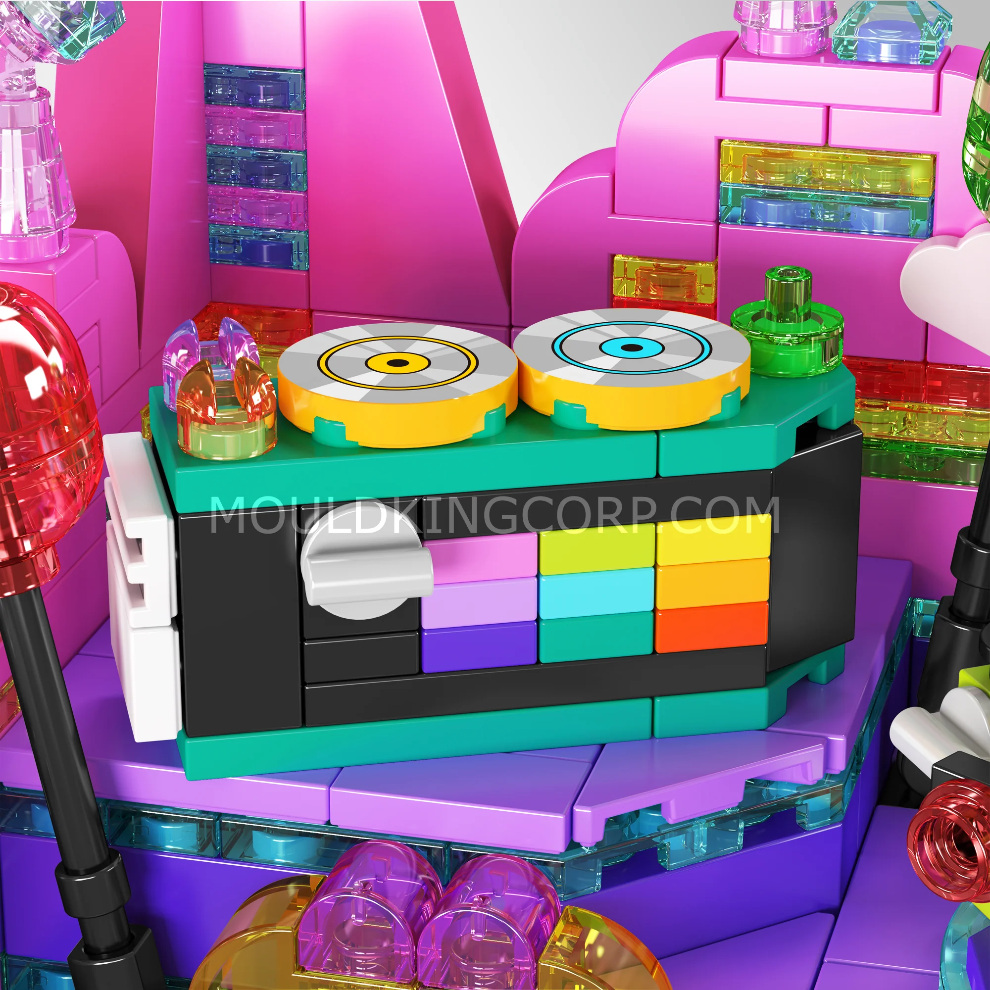 Mould King 24043 Electronic Music Stage Building Set | 369 Pcs - Image 2