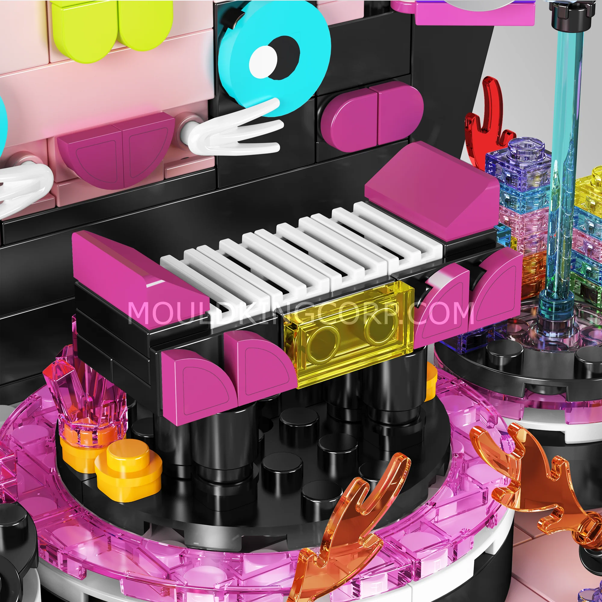 Mould King 24045 Black-Cat-themed Samba Stage Building Set | 368 Pcs - Image 2