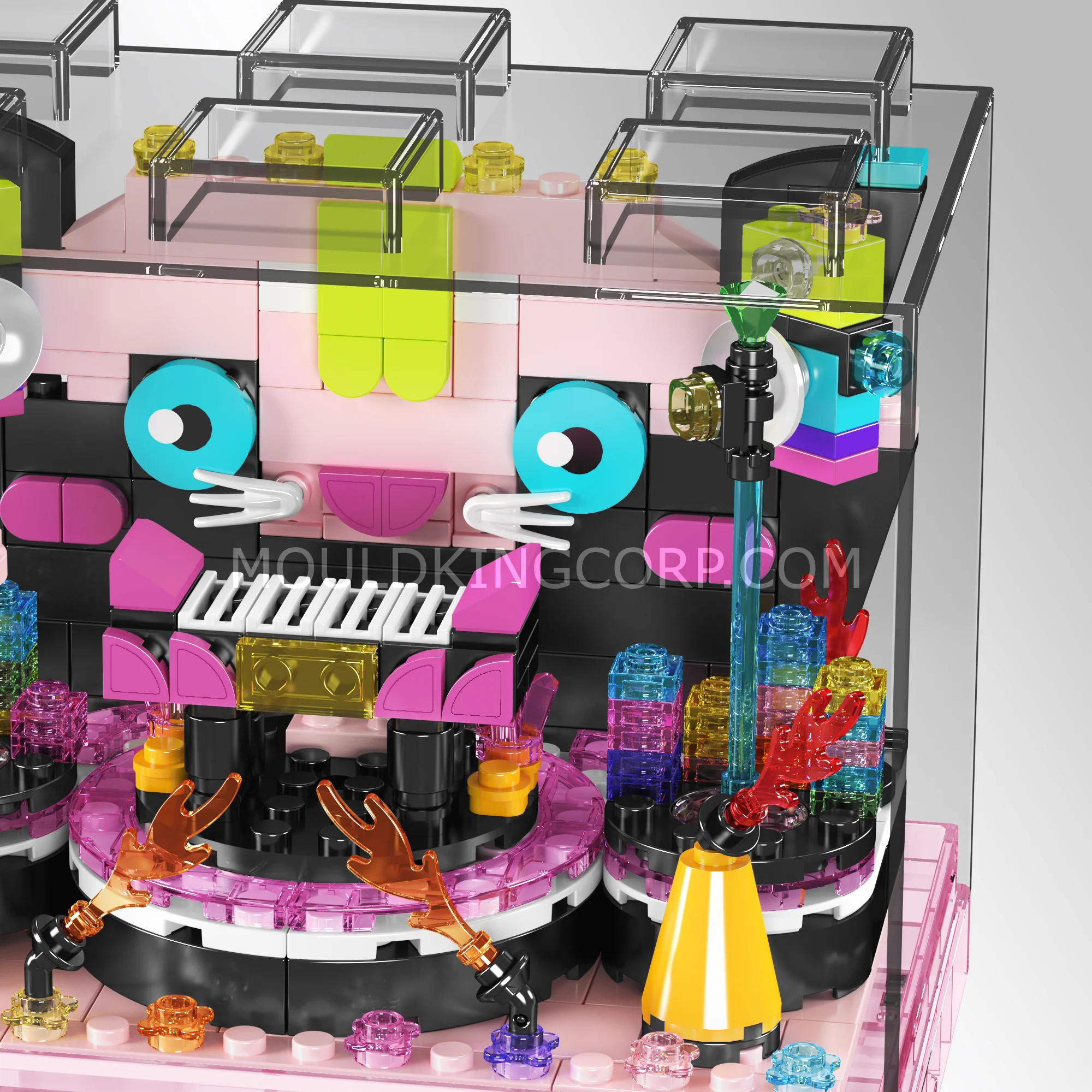 Mould King 24045 Black-Cat-themed Samba Stage Building Set | 368 Pcs - Image 4