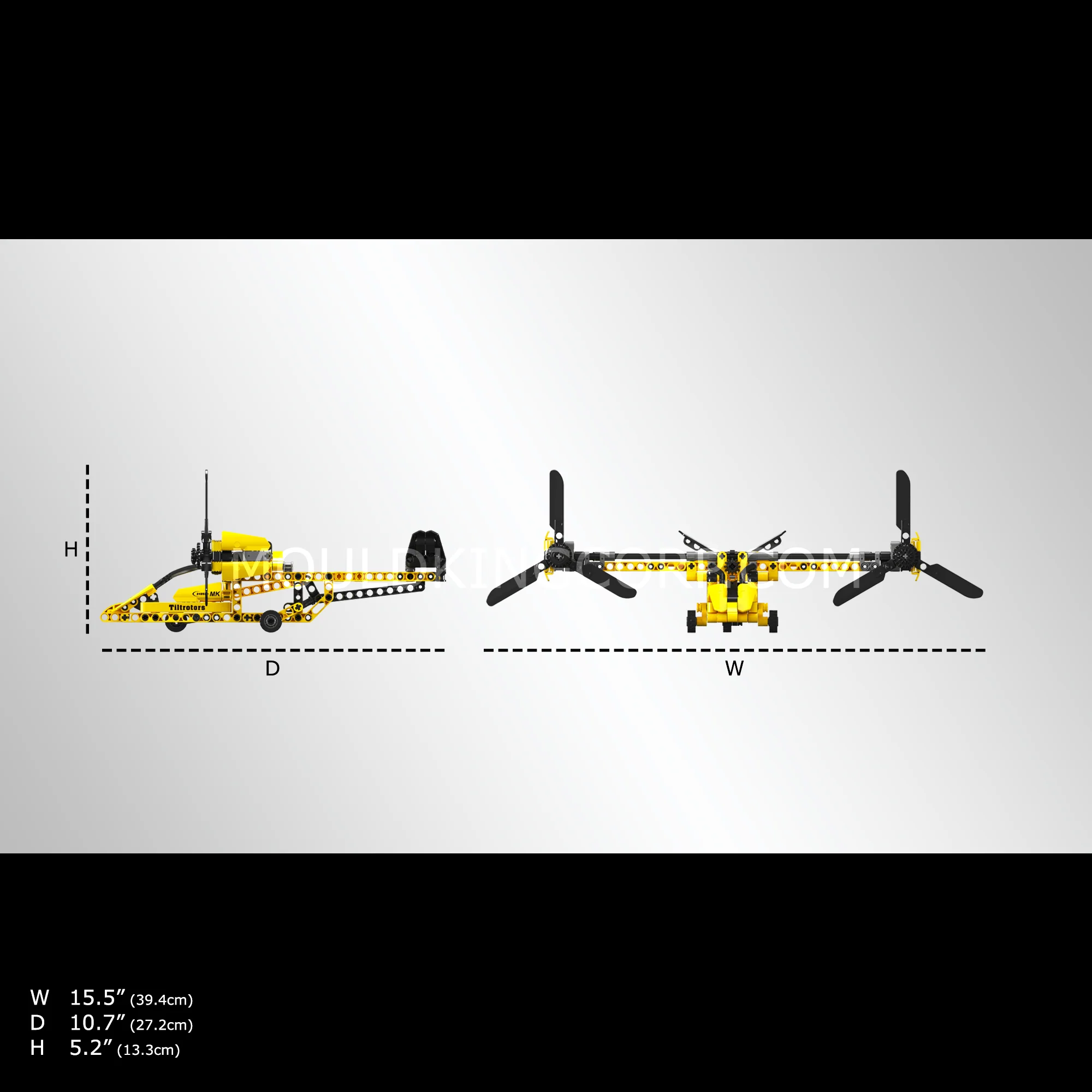 Mould King 24051 Tiltrotor Aircraft Building Set | 279 Pcs - Image 5