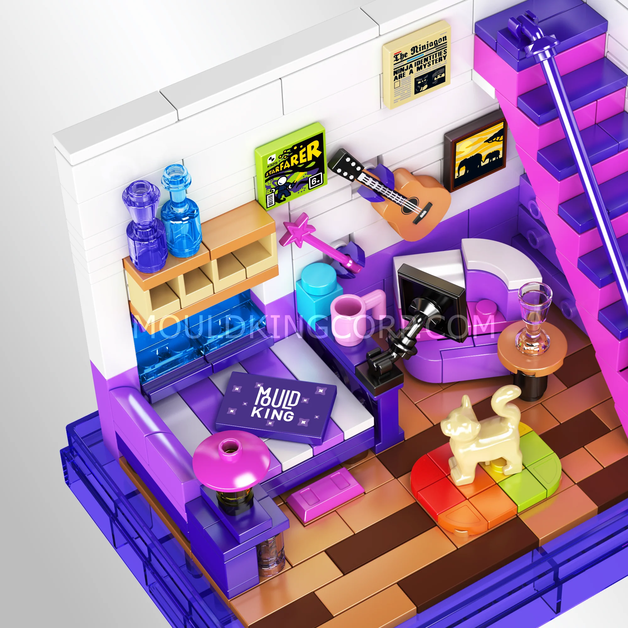 Mould King 24056 HOME Bedroom Building Set | 304 Pcs - Image 4