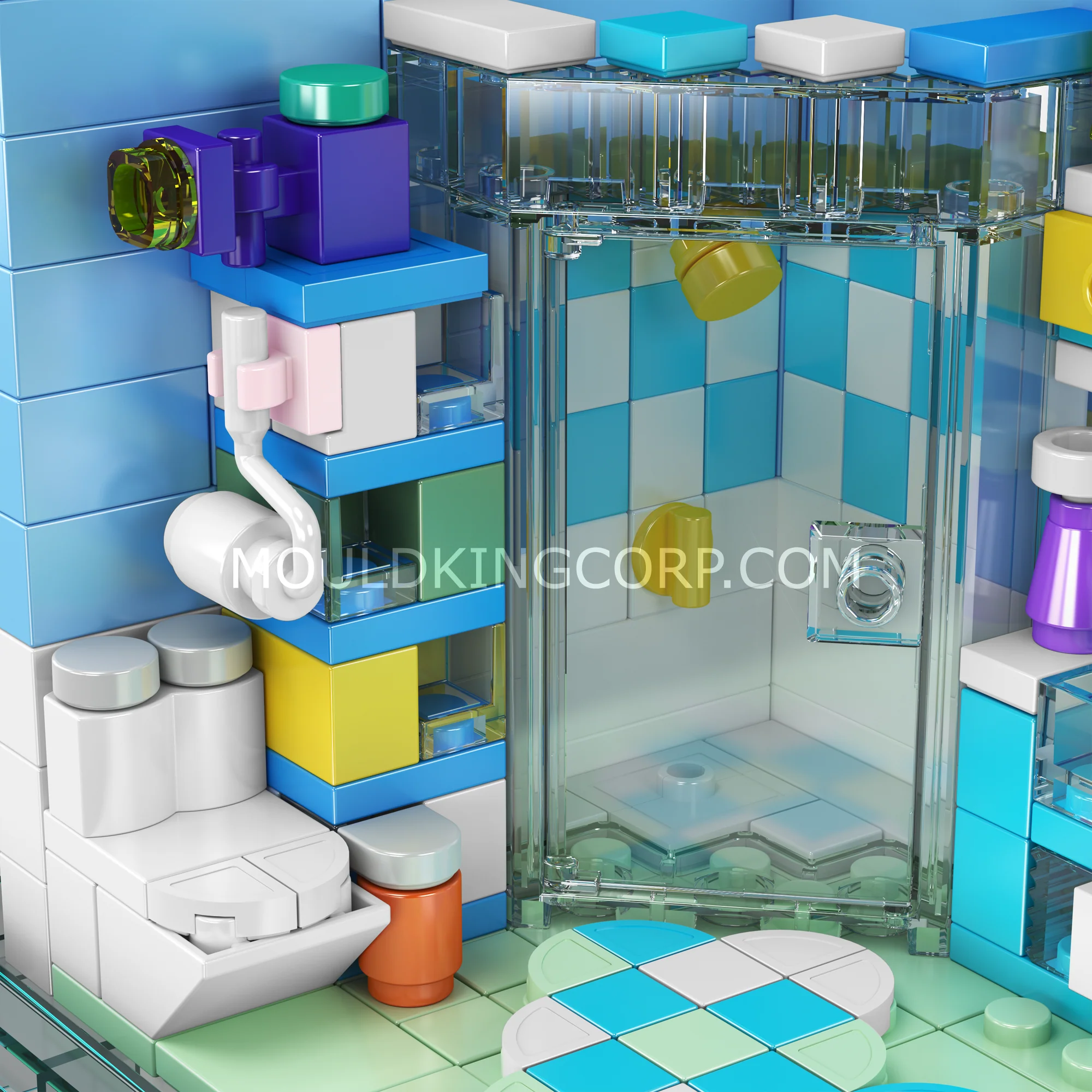 Mould King 24057 HOME Bathroom Building Set | 312 Pcs - Image 2