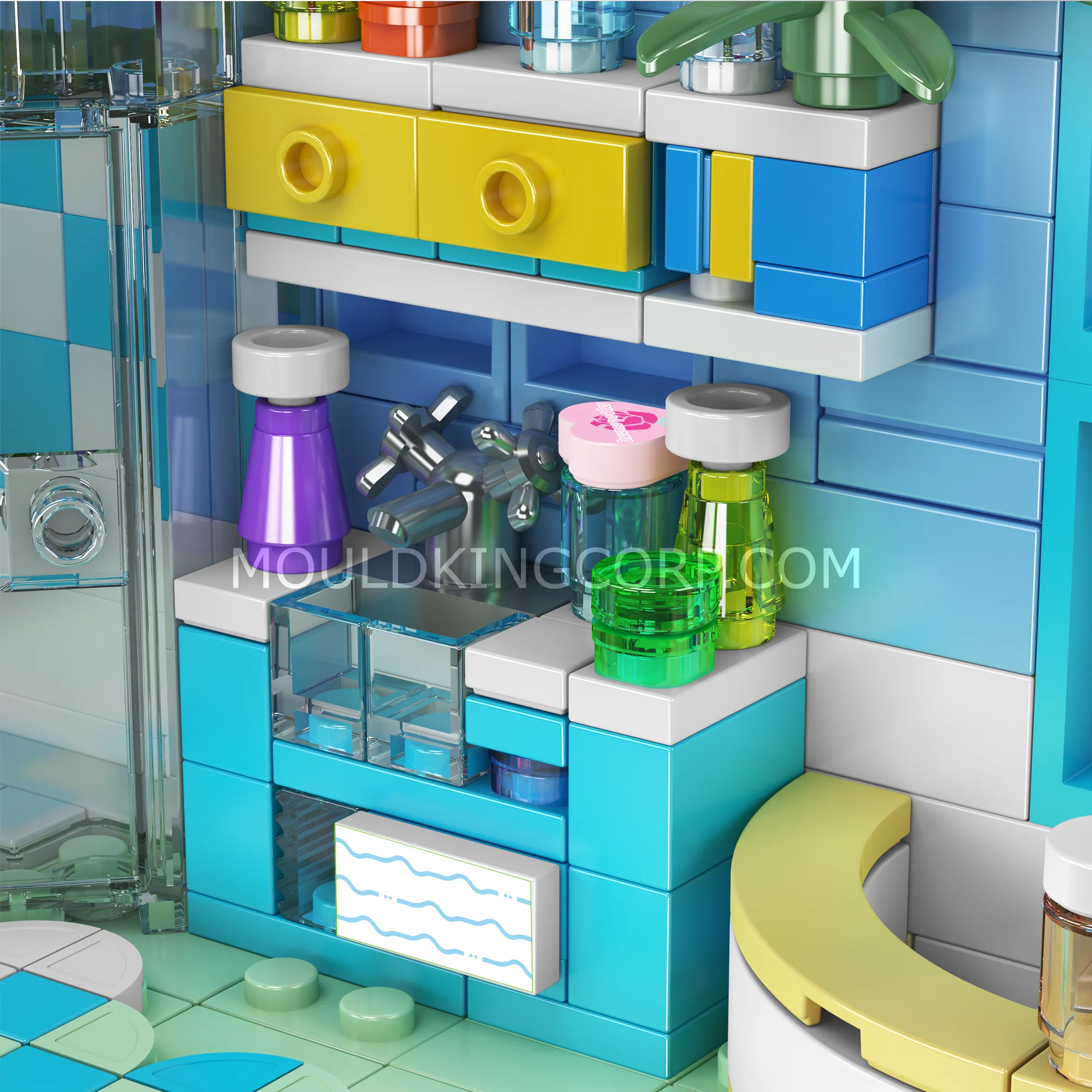Mould King 24057 HOME Bathroom Building Set | 312 Pcs - Image 3