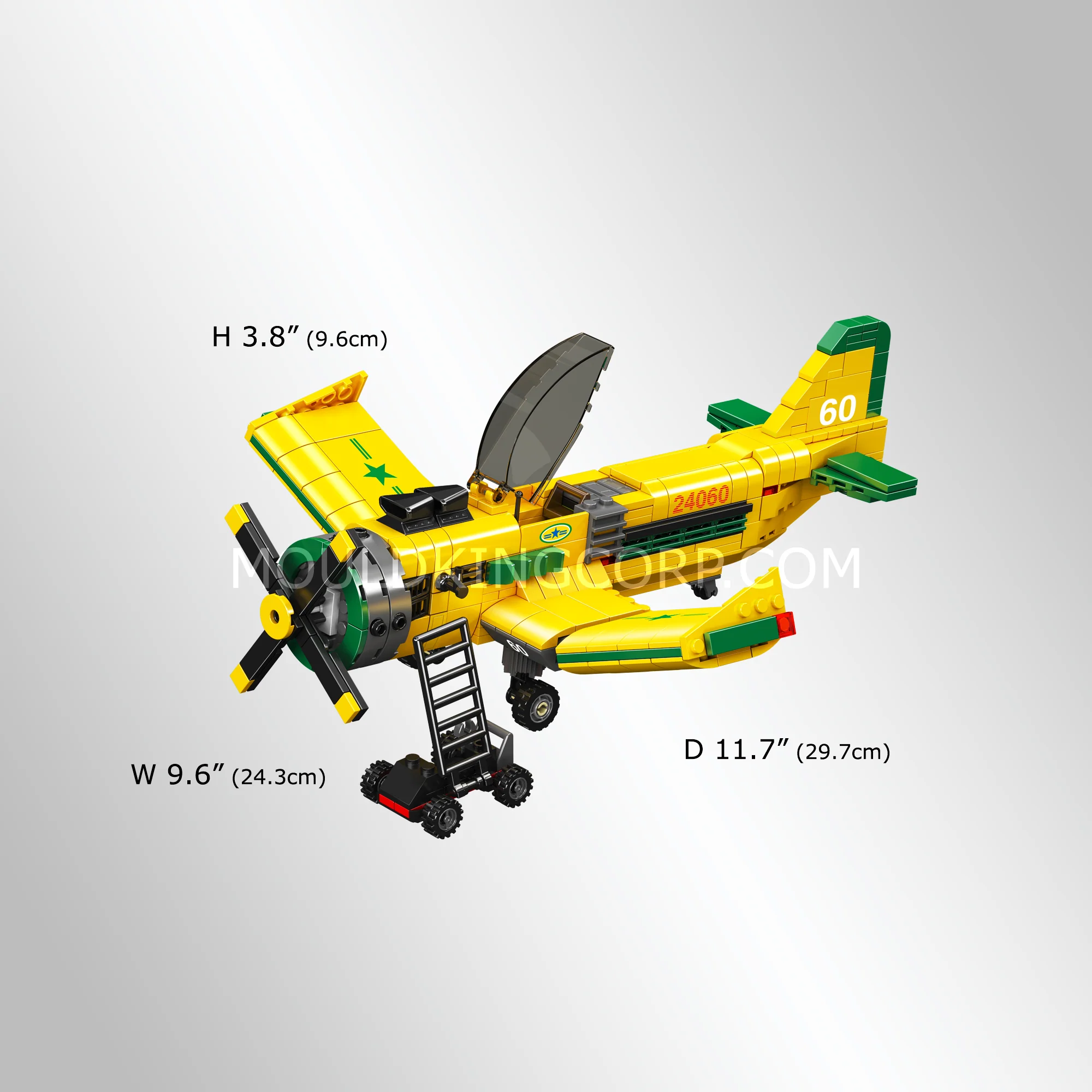 Mould King 24060 Brazilian Propeller Racing Aircraft Building Set | 562 Pcs - Image 5