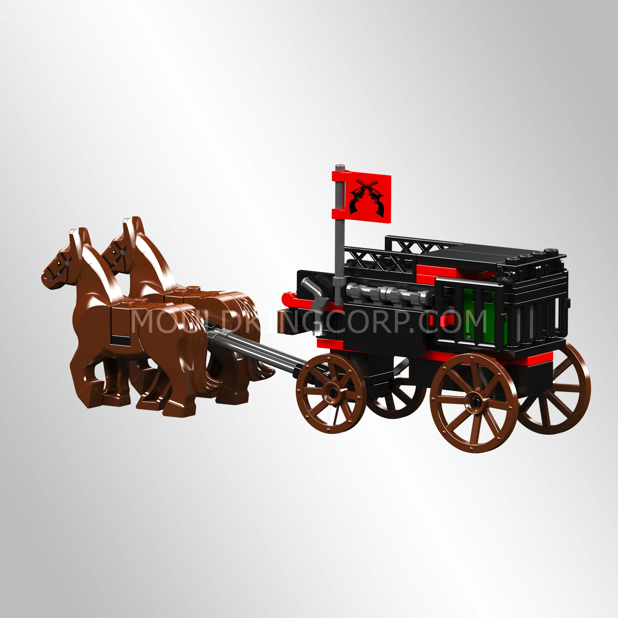 Mould King 24062 Wild West Bank Heist Scene Building Set | 693 Pcs - Image 3