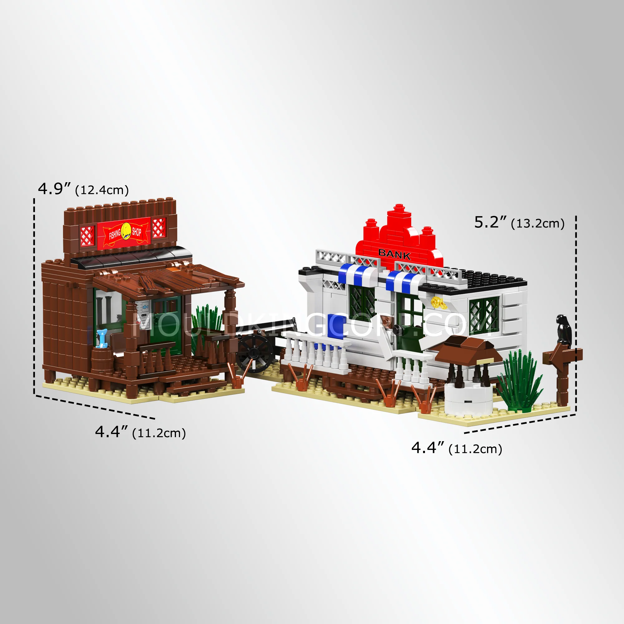 Mould King 24062 Wild West Bank Heist Scene Building Set | 693 Pcs - Image 5