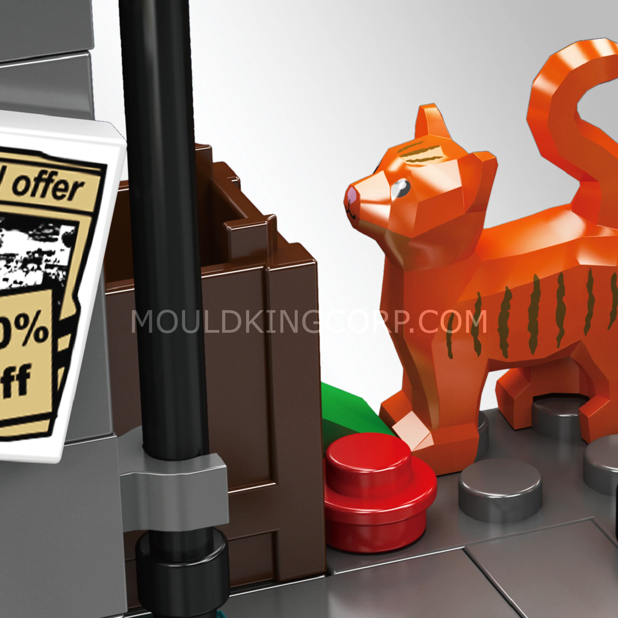 Mould King 24063 Wasteland Street Supercar Scene Building Set | 601 Pcs - Image 3