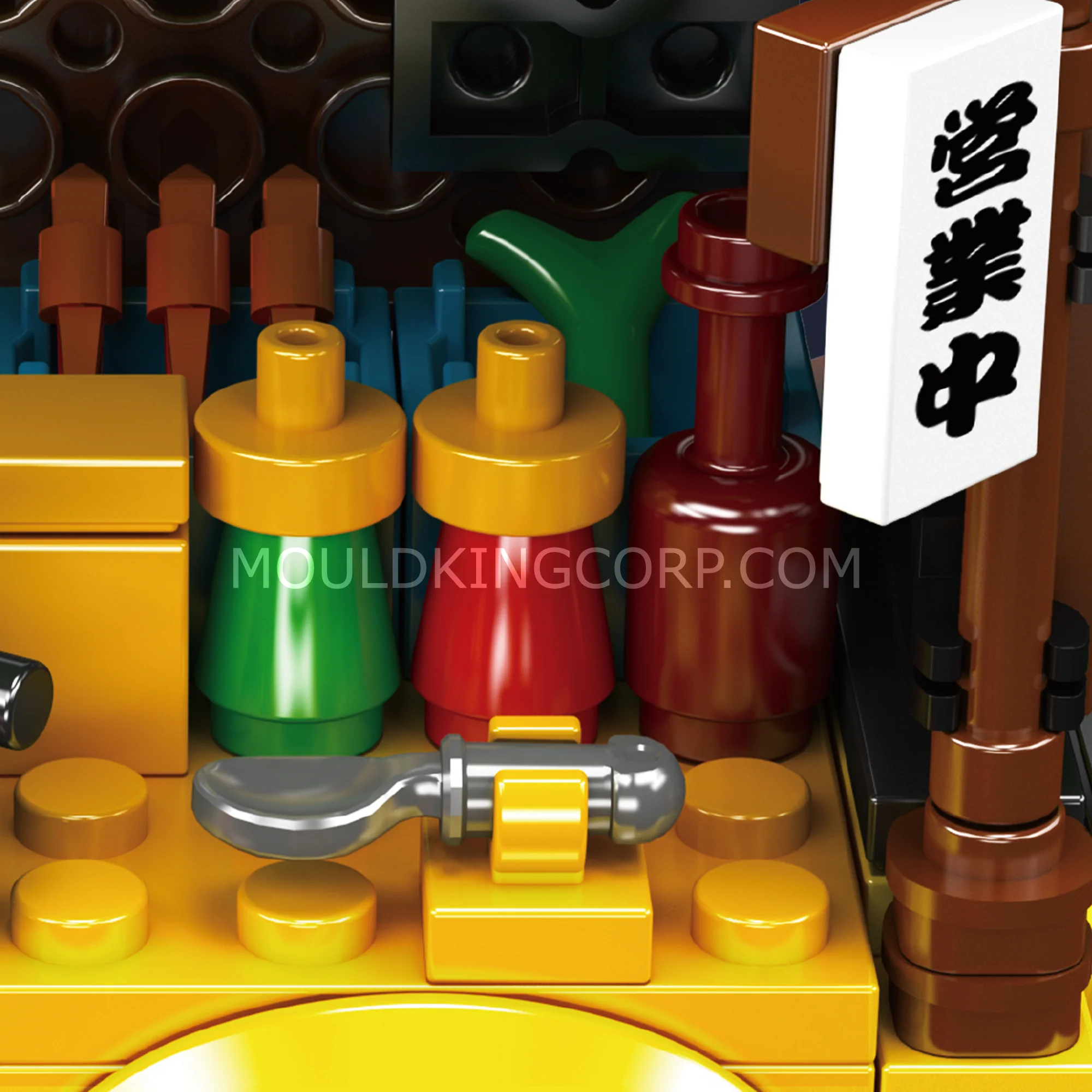 Mould King 24064 Mini Street Series Mobile Ramen Cart Building Set | 326 Pcs - Image 2