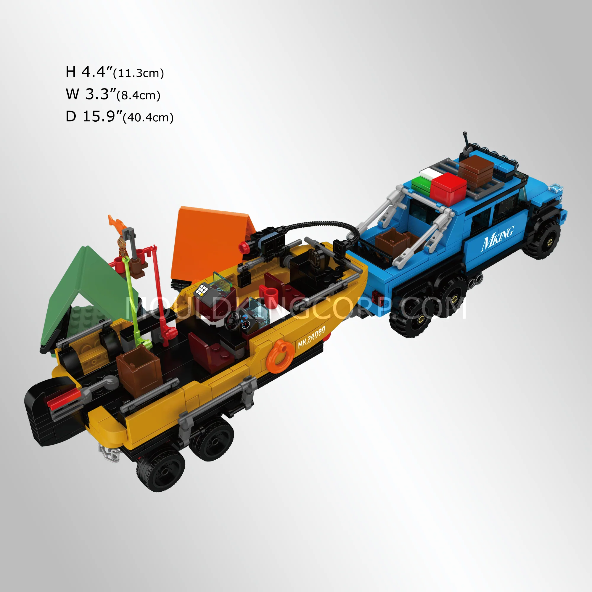 Mould King 24080 Fishing Boat Trailer Building Set | 872 Pcs - Image 5