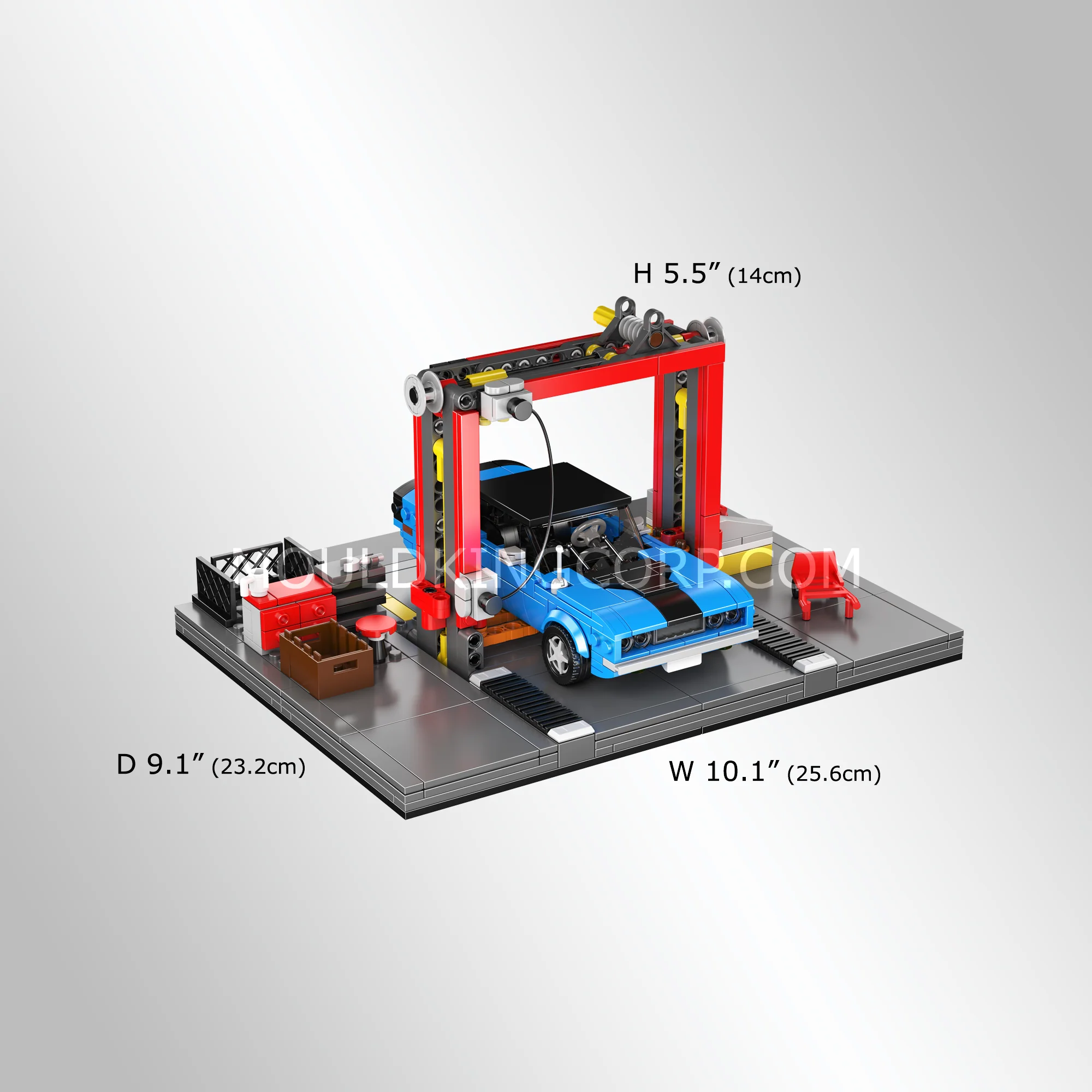 Mould King 24086 Garage Workshop & Challenger Muscle Car Building Set | 858 Pcs - Image 5